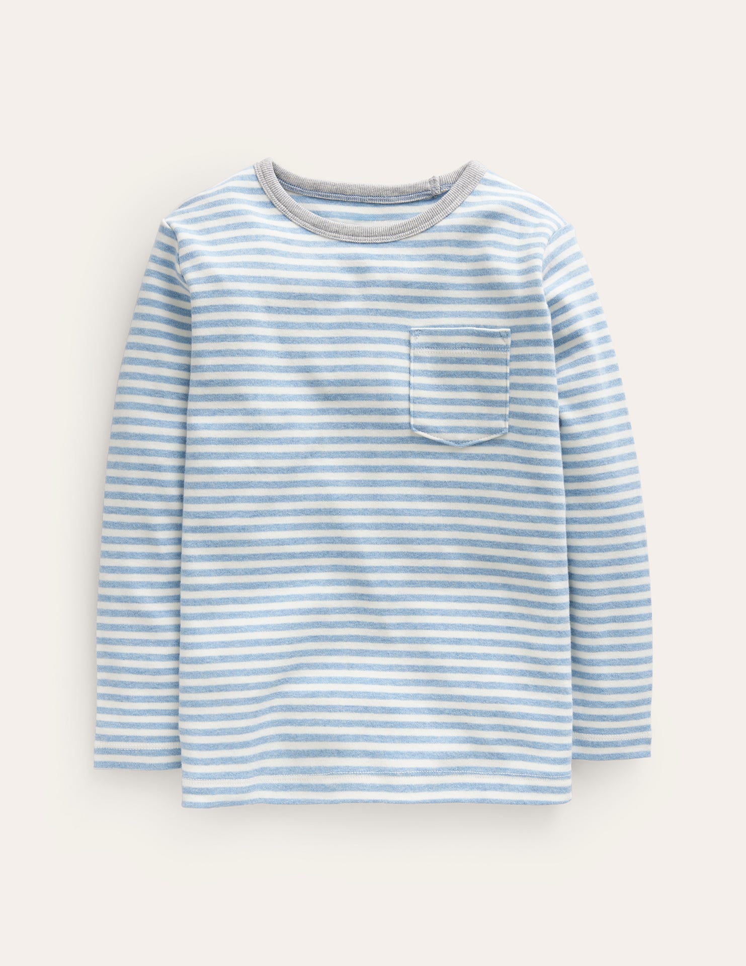 Cosy Brushed Top-Duck Egg Blue/Ivory - Image 1