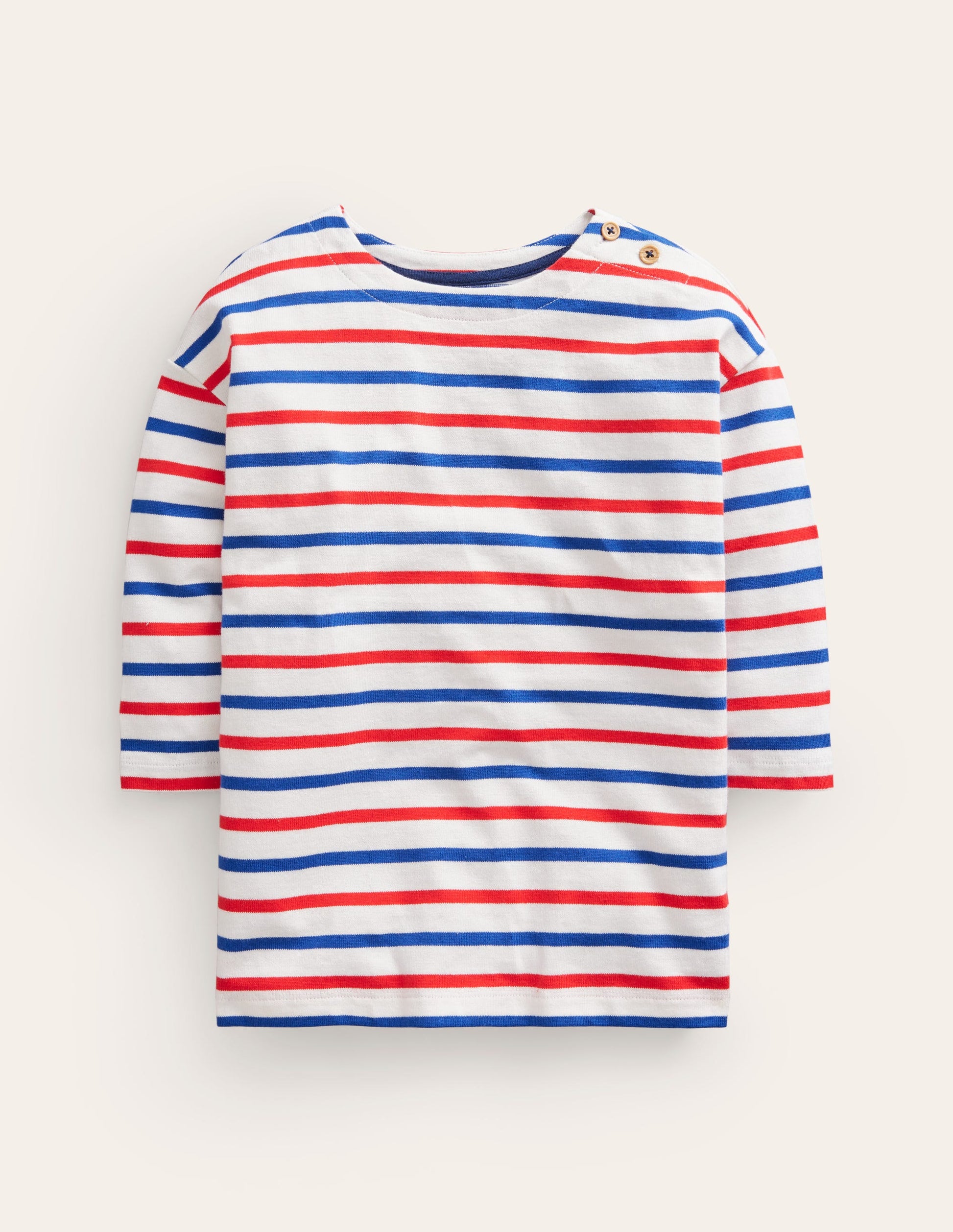 Mariner T-shirt-Sapphire Blue/ Poppy Red-1