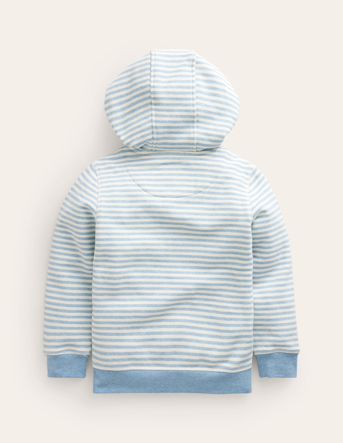 Textured Stripe Hoodie-Duck Egg Blue/Ivory - Image 2