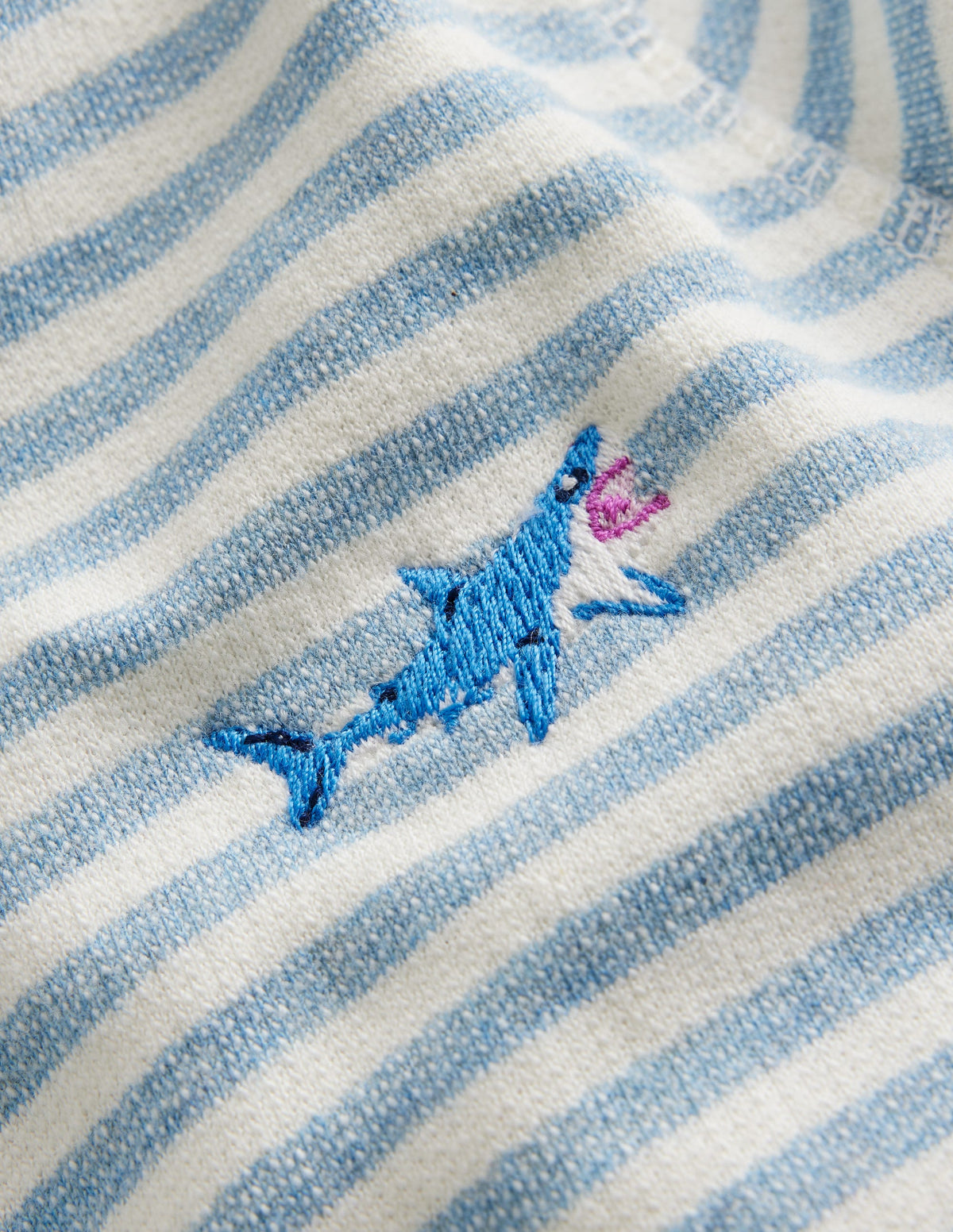 Textured Stripe Hoodie-Duck Egg Blue/Ivory-3