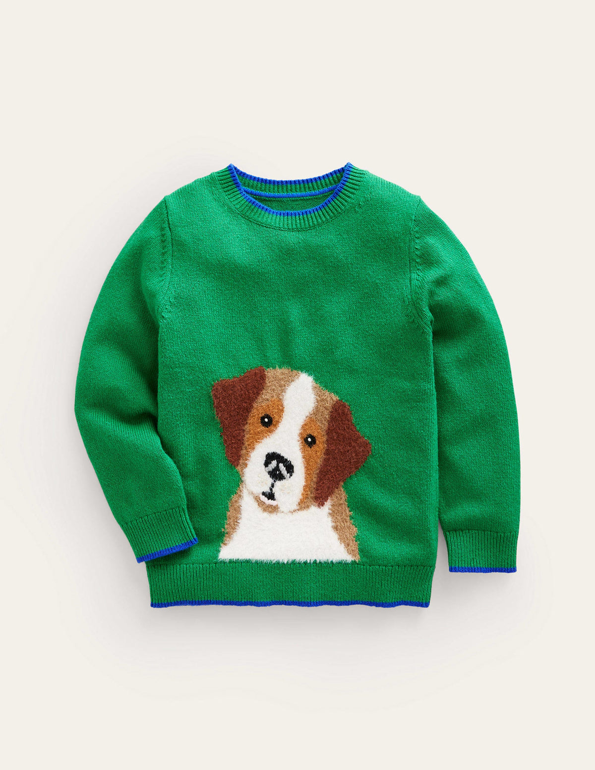 Fun Cosy Sweater-Runner Bean Green Dog-1