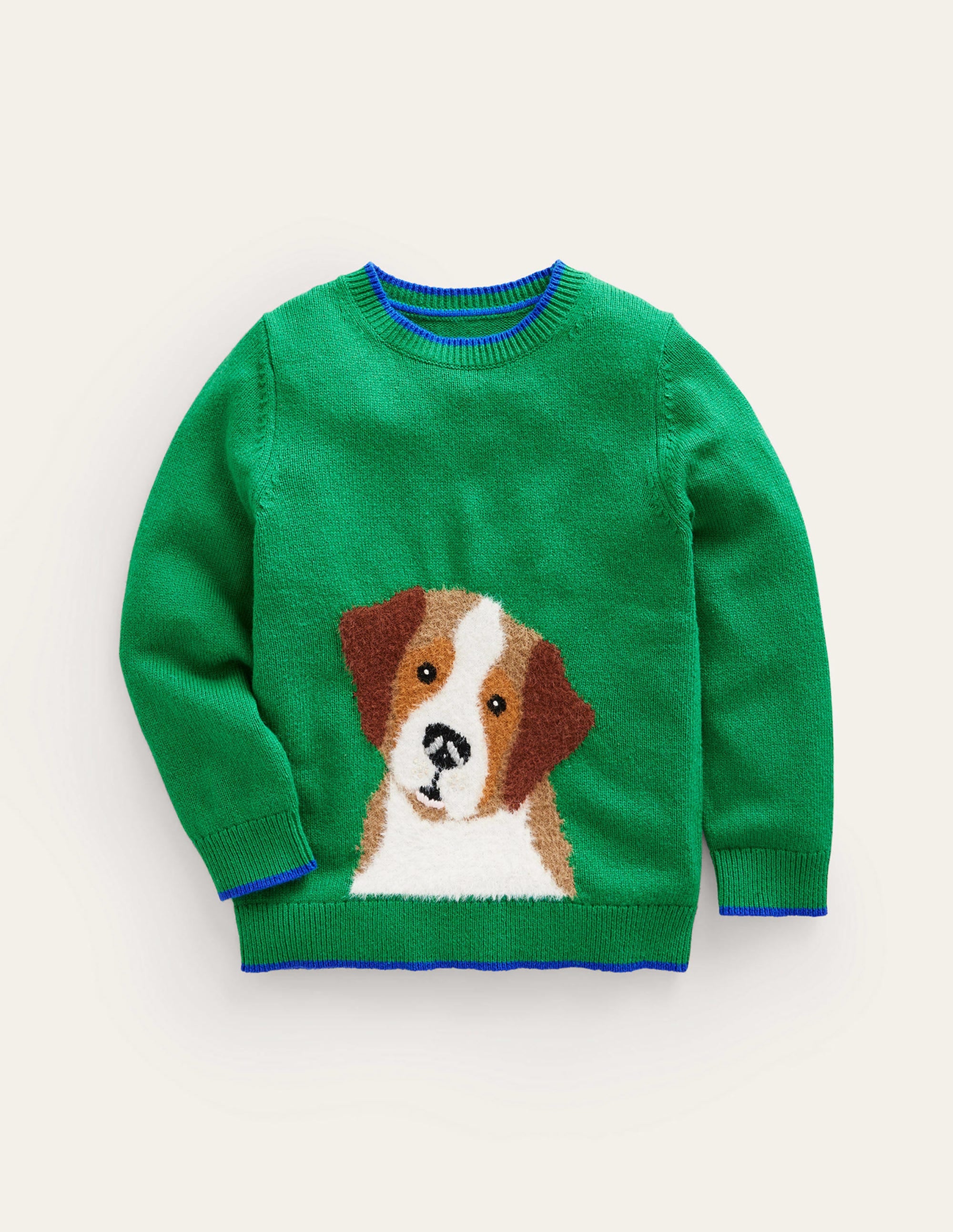 Fun Cosy Sweater-Runner Bean Green Dog - Image 1