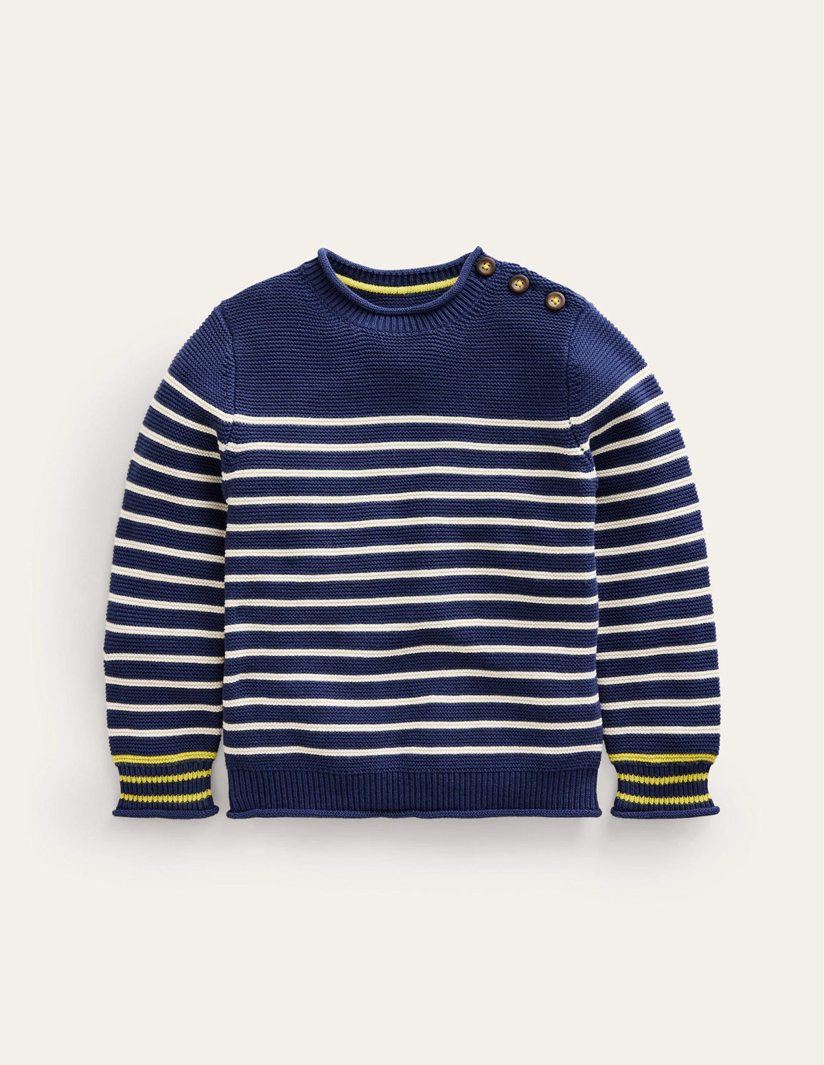 Nautical Stripe Sweater-Sapphire Blue and Ivory Stripe - Image 1