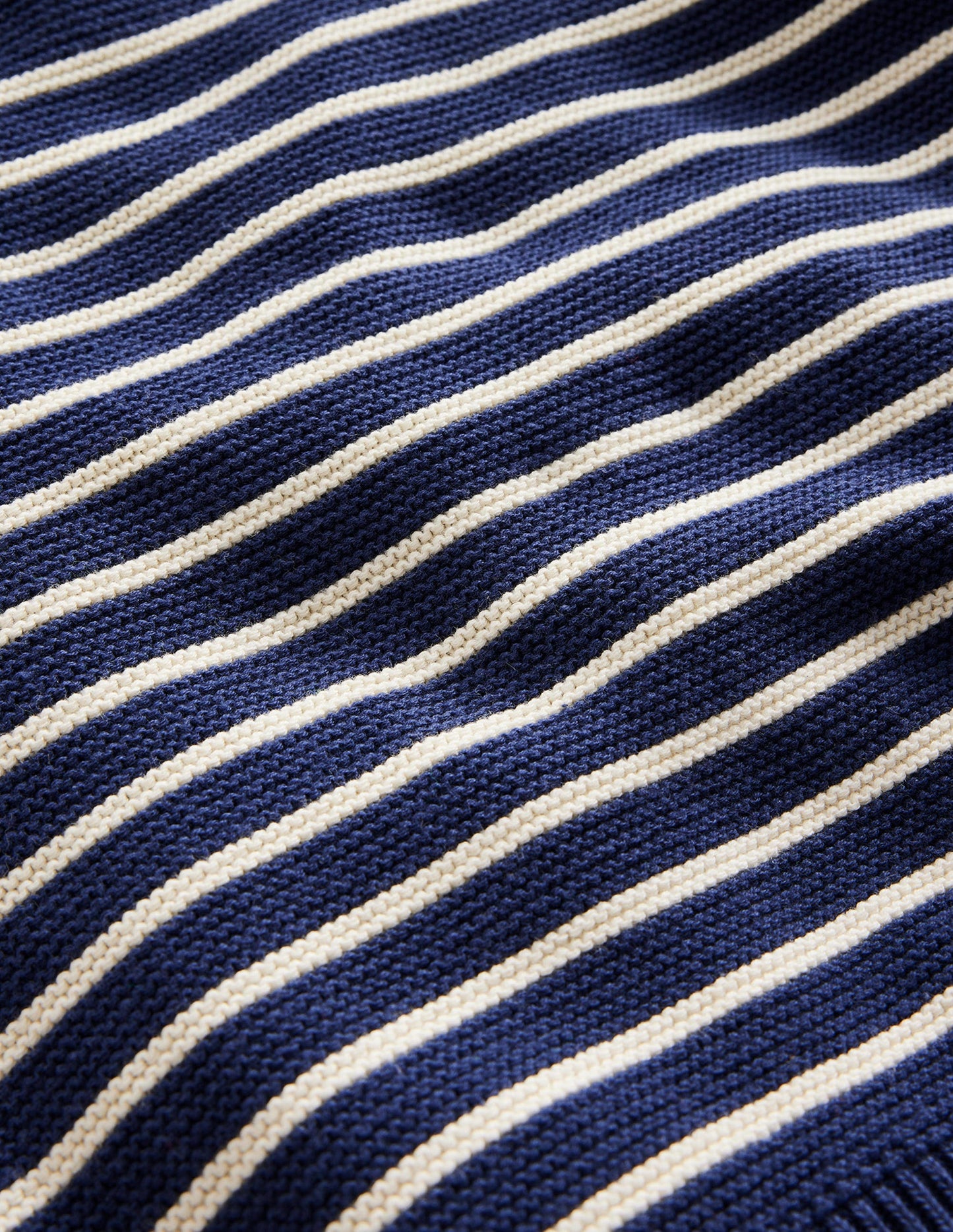 Nautical Stripe Sweater-Sapphire Blue and Ivory Stripe