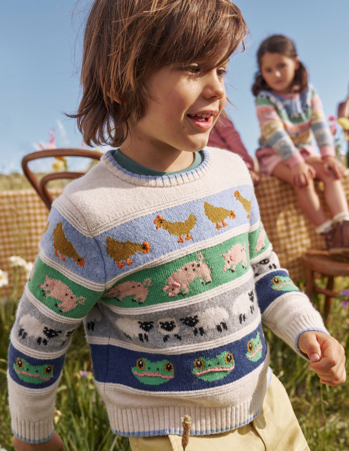 All Over Fair Isle Jumper-Easter Farm Animals-4