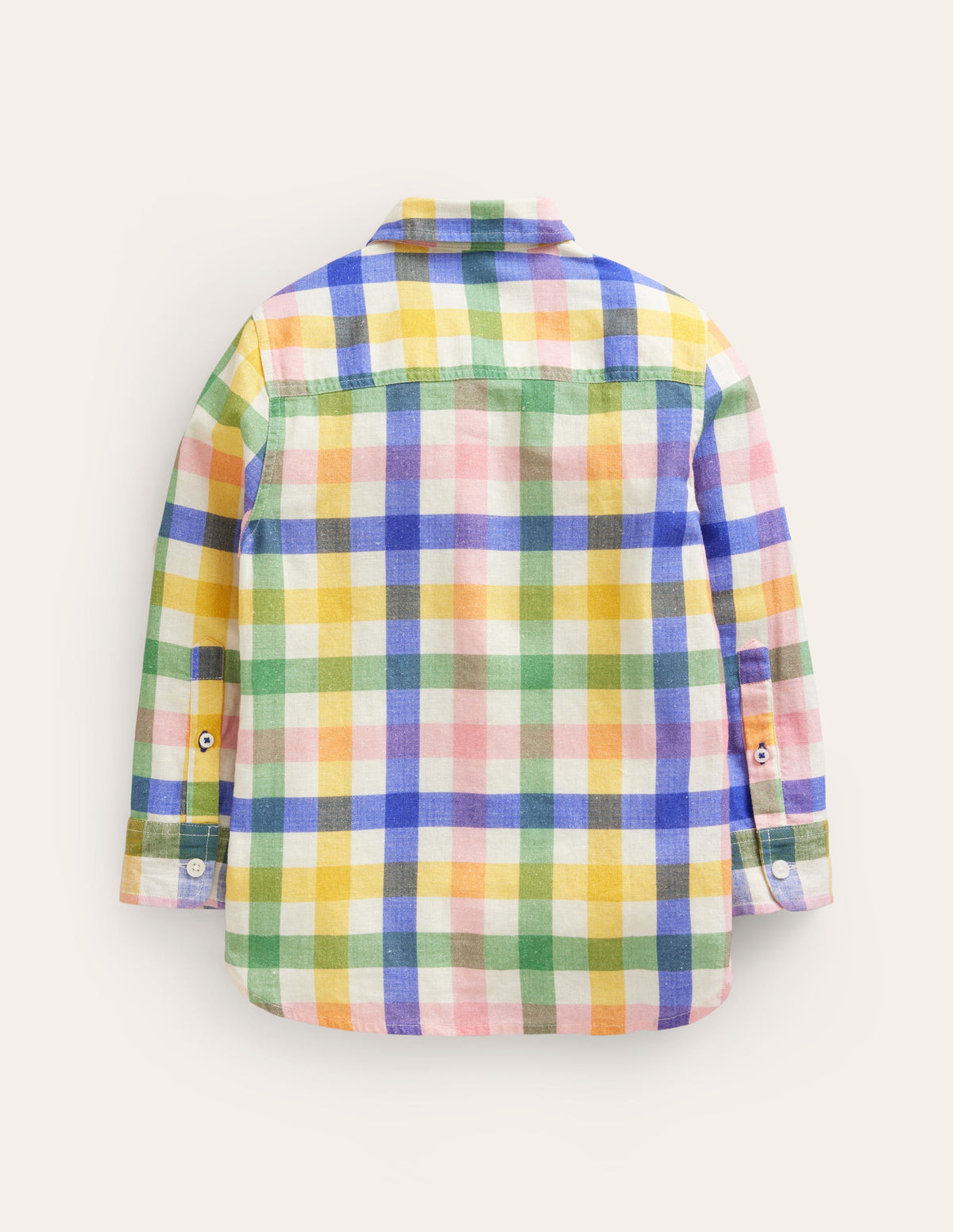 Linen Shirt-Green / Pink Gingham - Image 2