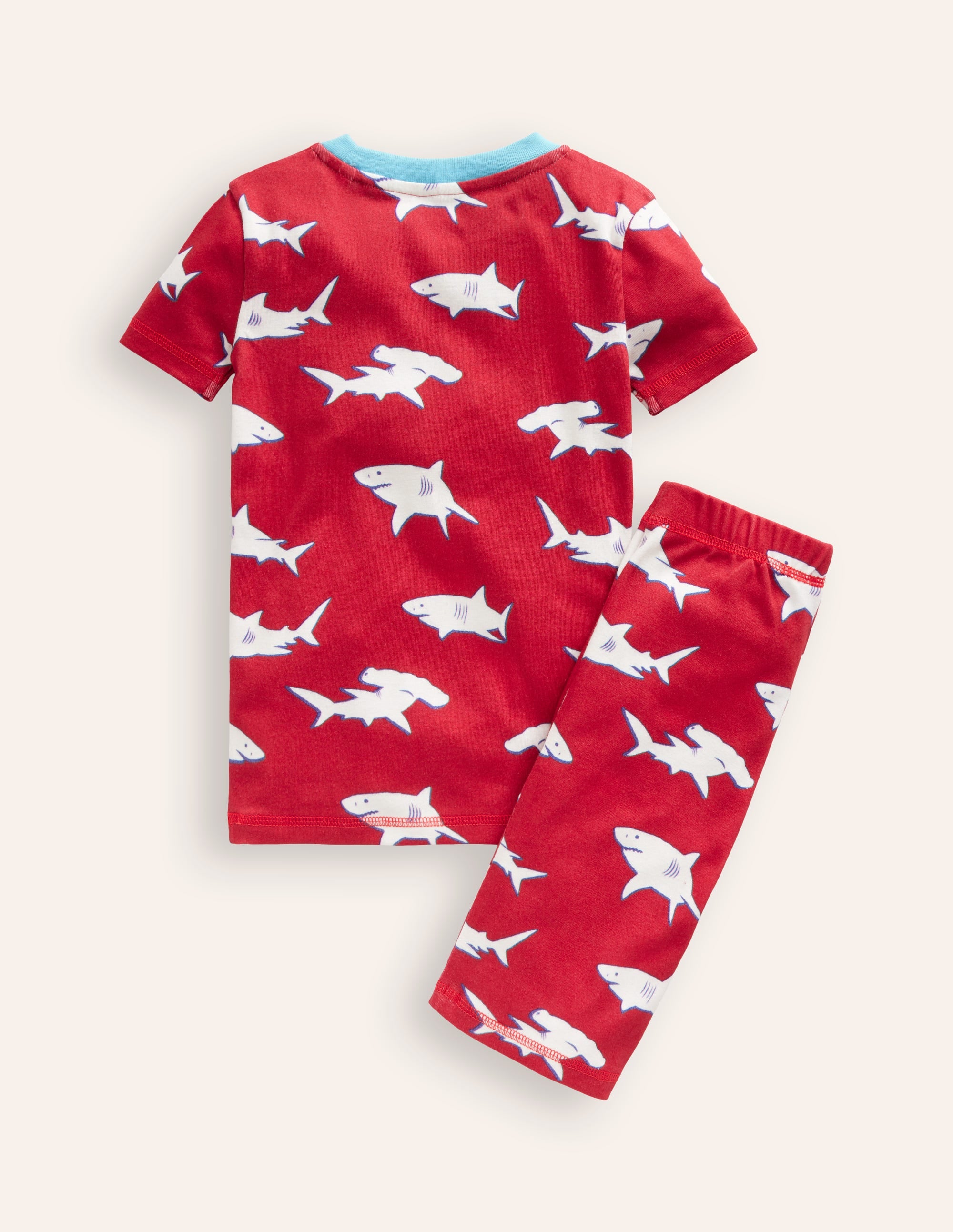 Snug Short John Glow Pyjamas-Red Sharks - Image 2