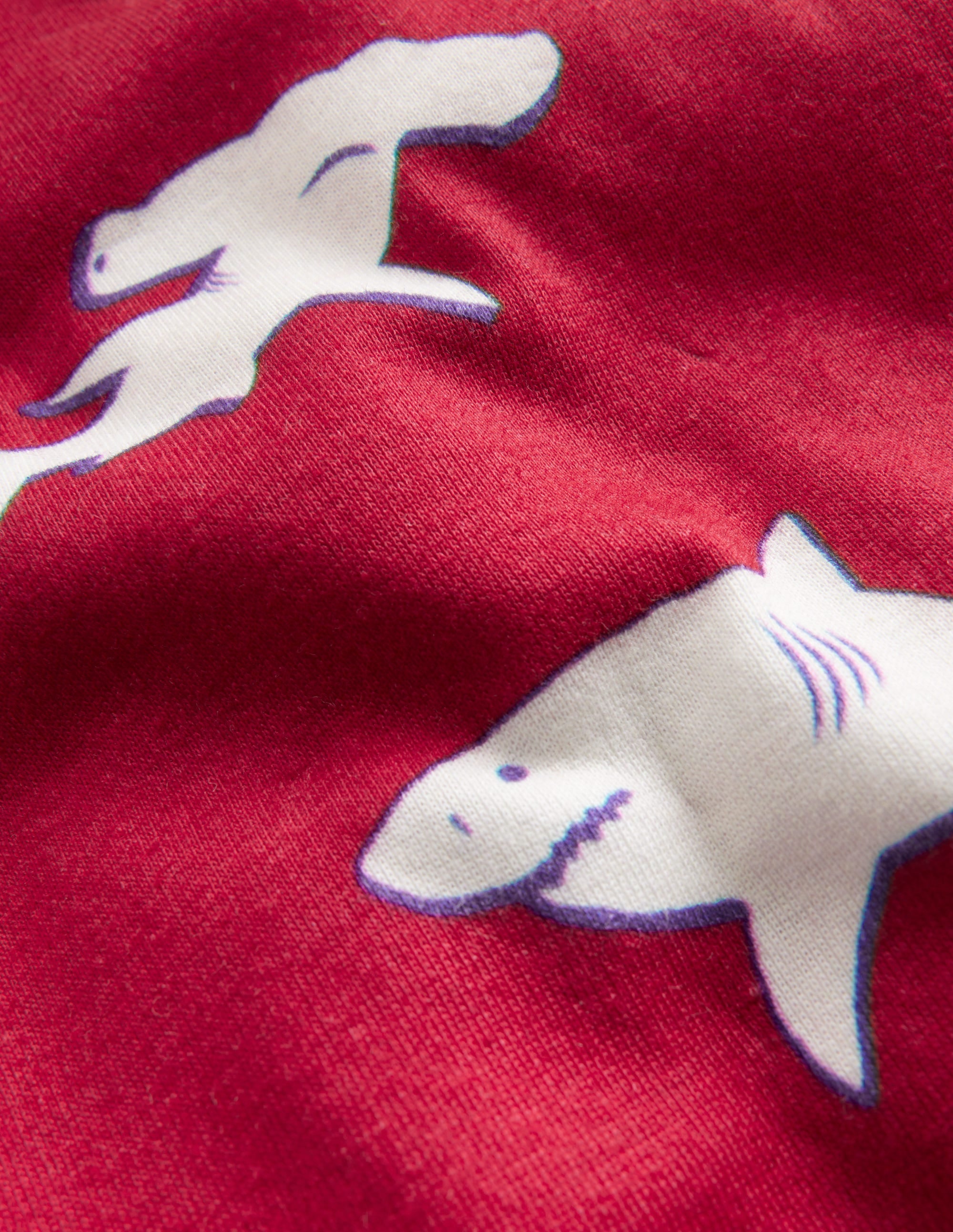Snug Short John Glow Pyjamas-Red Sharks - Image 3