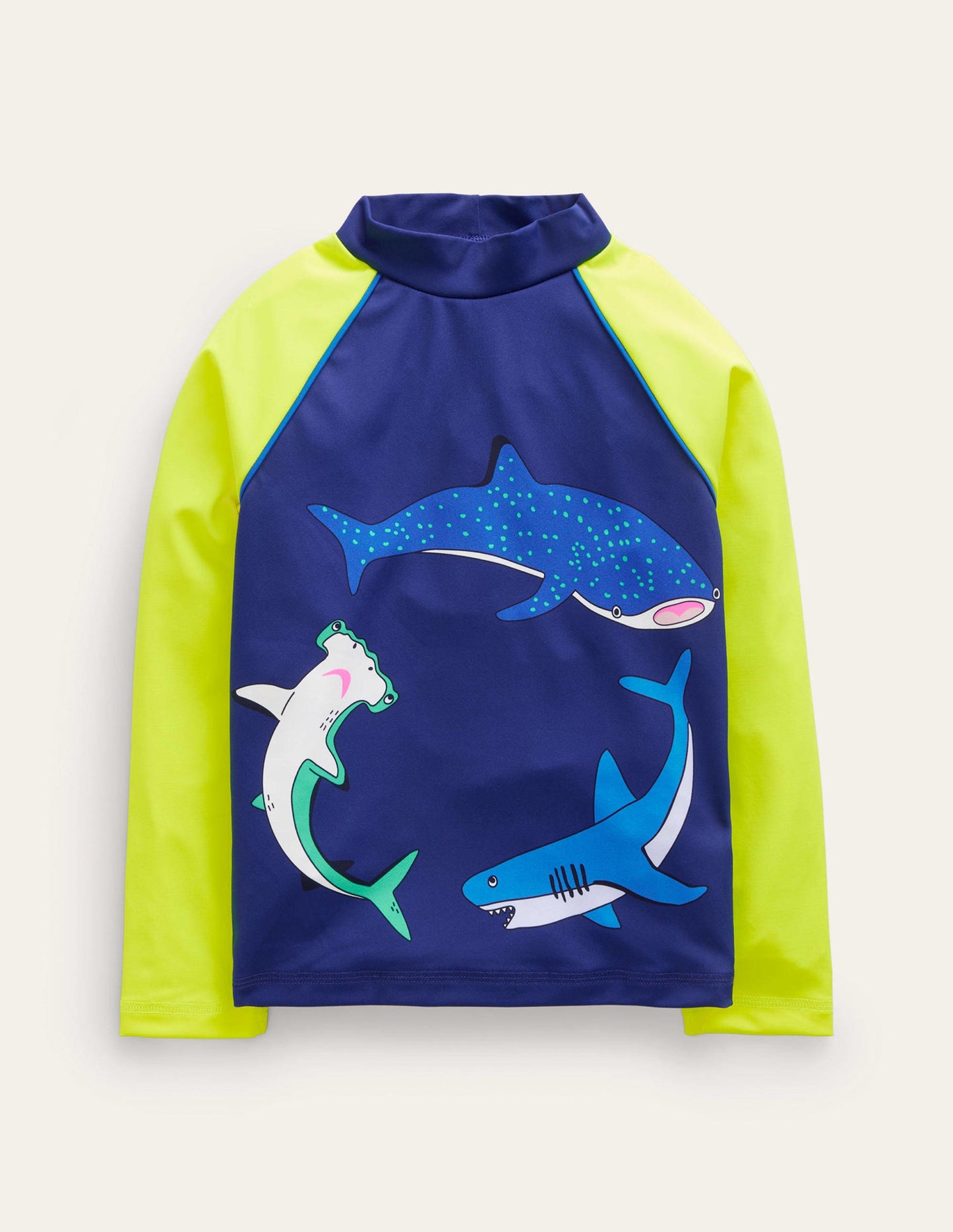 Logo Rash Guard-Sapphire Blue Sharks