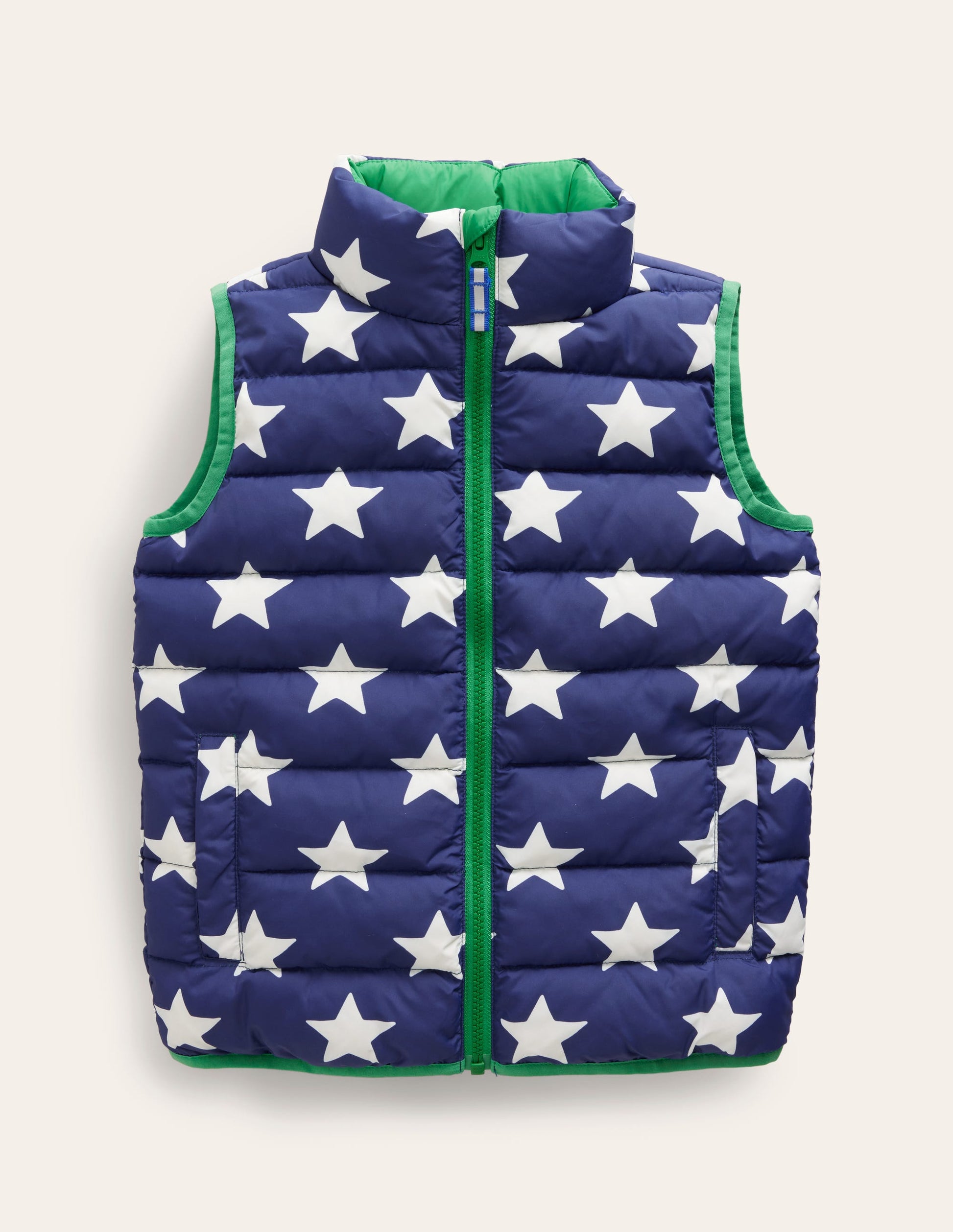 Padded Vest-College Navy Star-1