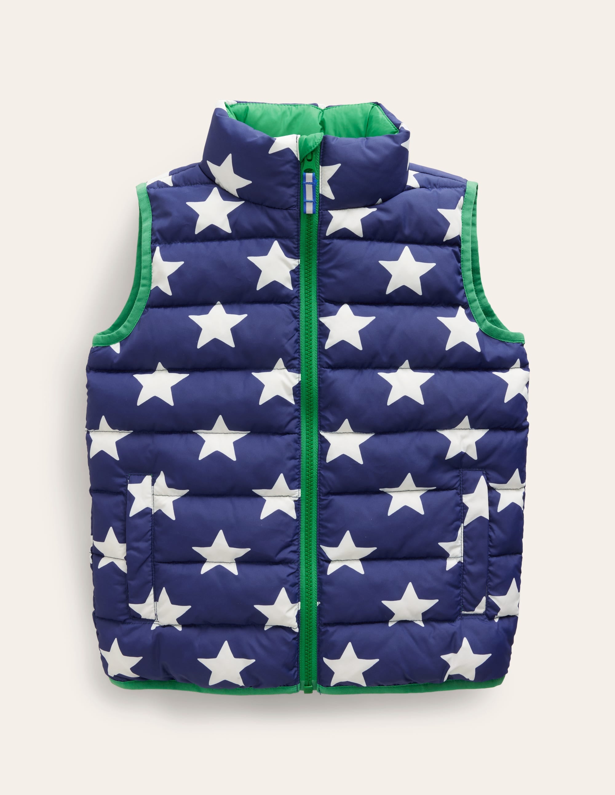 Padded Vest-College Navy Star - Image 1