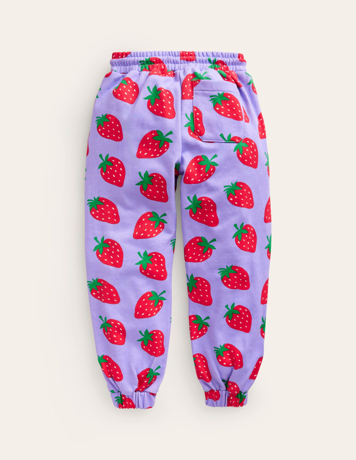 Printed Cosy Sweatpants-Parma Violet Strawberries - Image 2