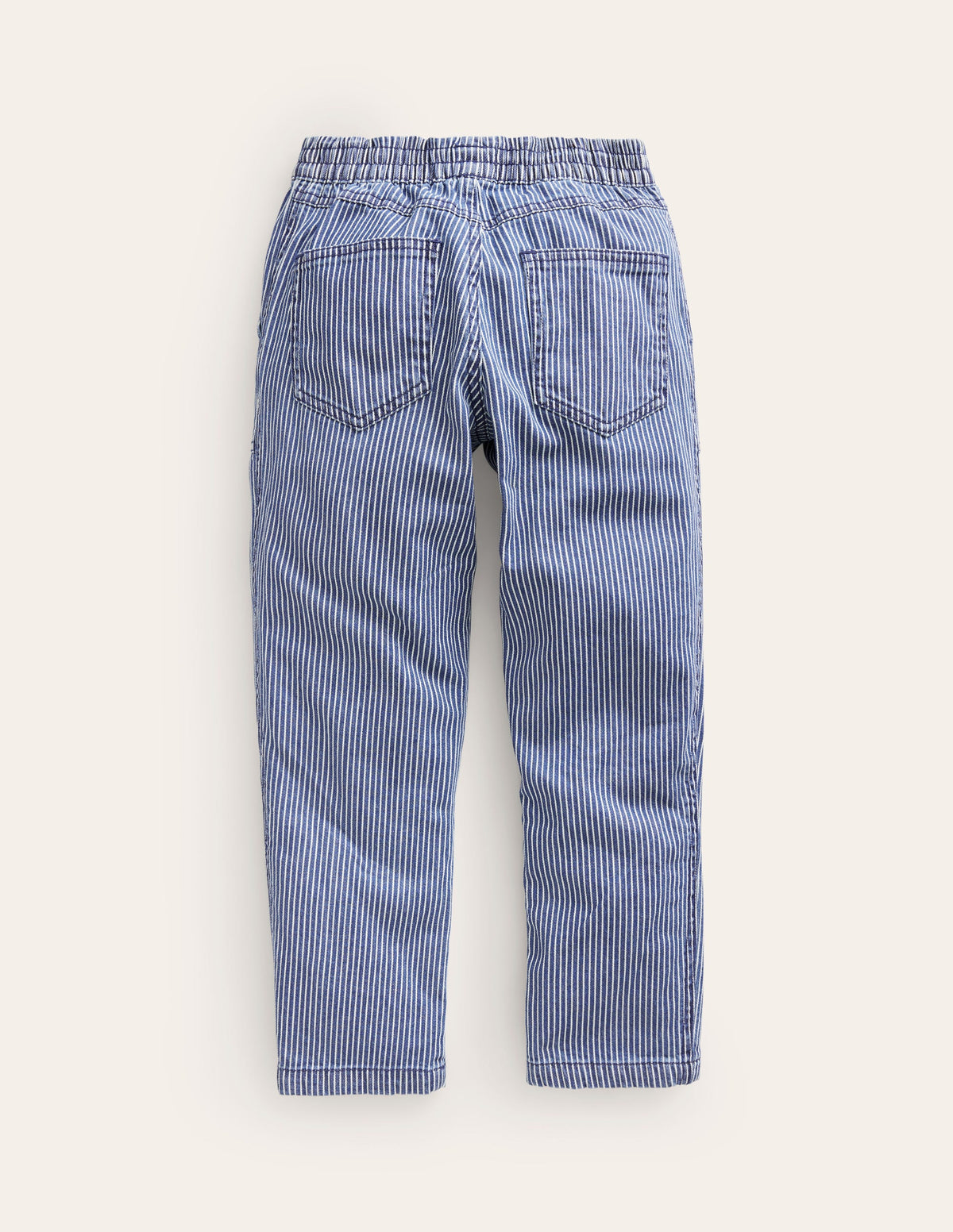 Ticking Pull On Pants-Medieval Blue Ticking Stripe - Image 2