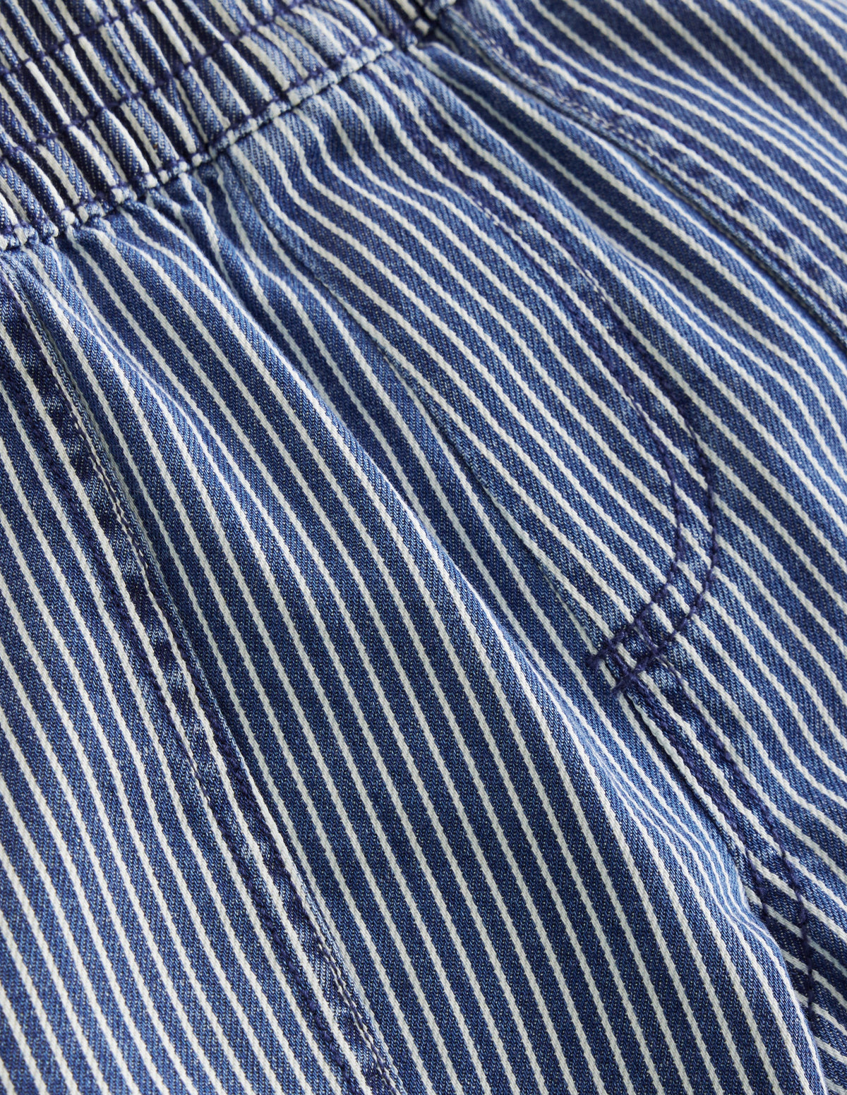 Ticking Pull On Pants-Medieval Blue Ticking Stripe-3