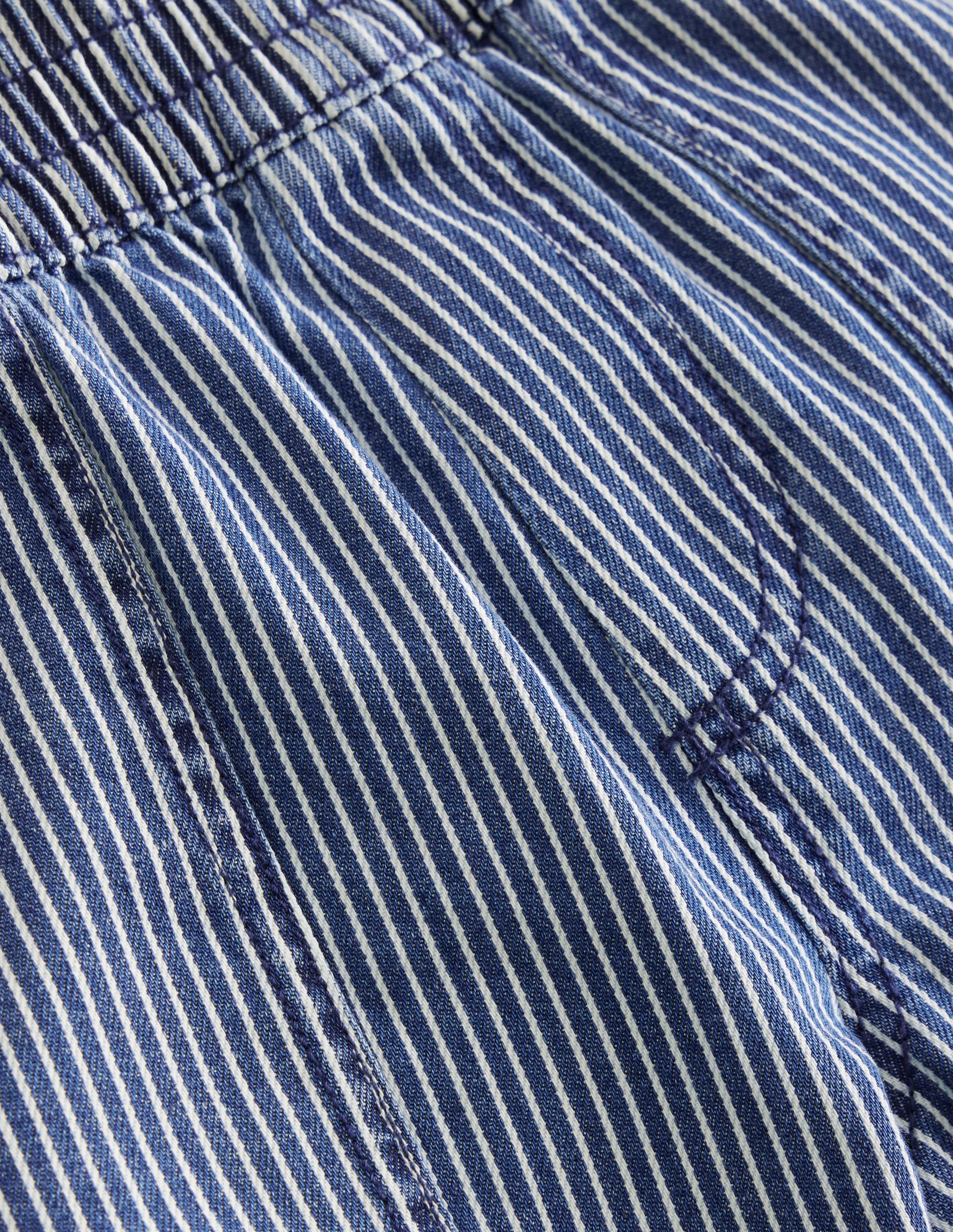 Ticking Pull On Pants-Medieval Blue Ticking Stripe - Image 3