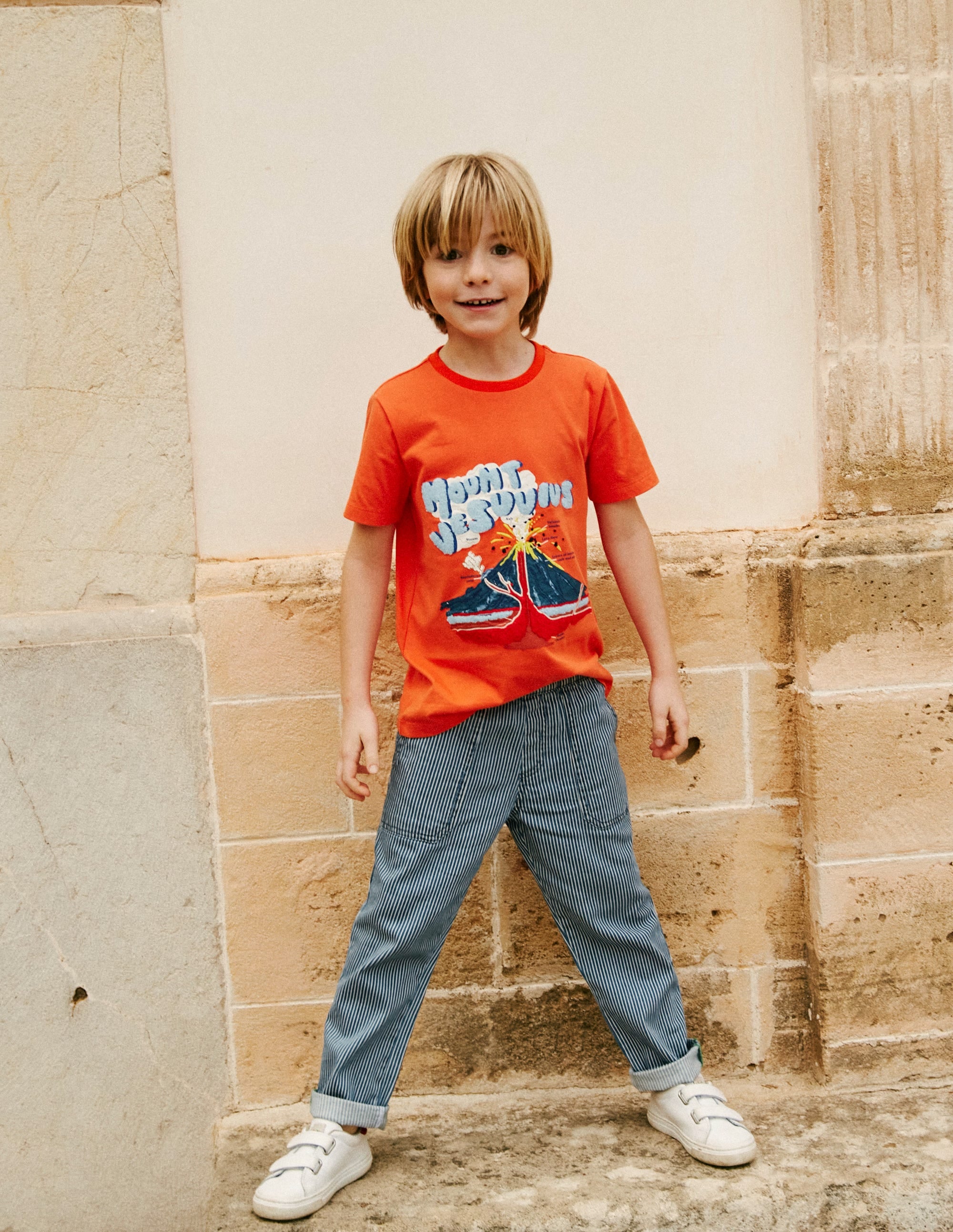 Ticking Pull On Pants-Medieval Blue Ticking Stripe - Image 4