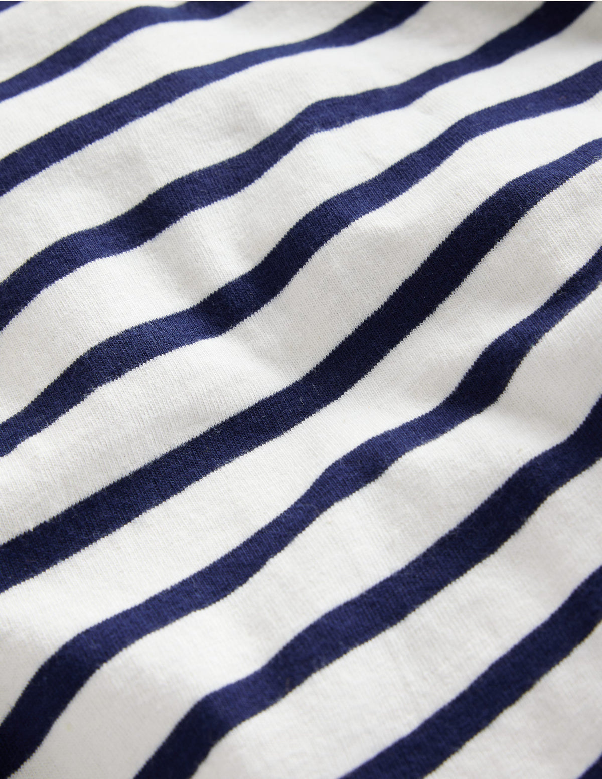 Everyday Breton T-Shirt-Ivory/ College Navy - Image 3