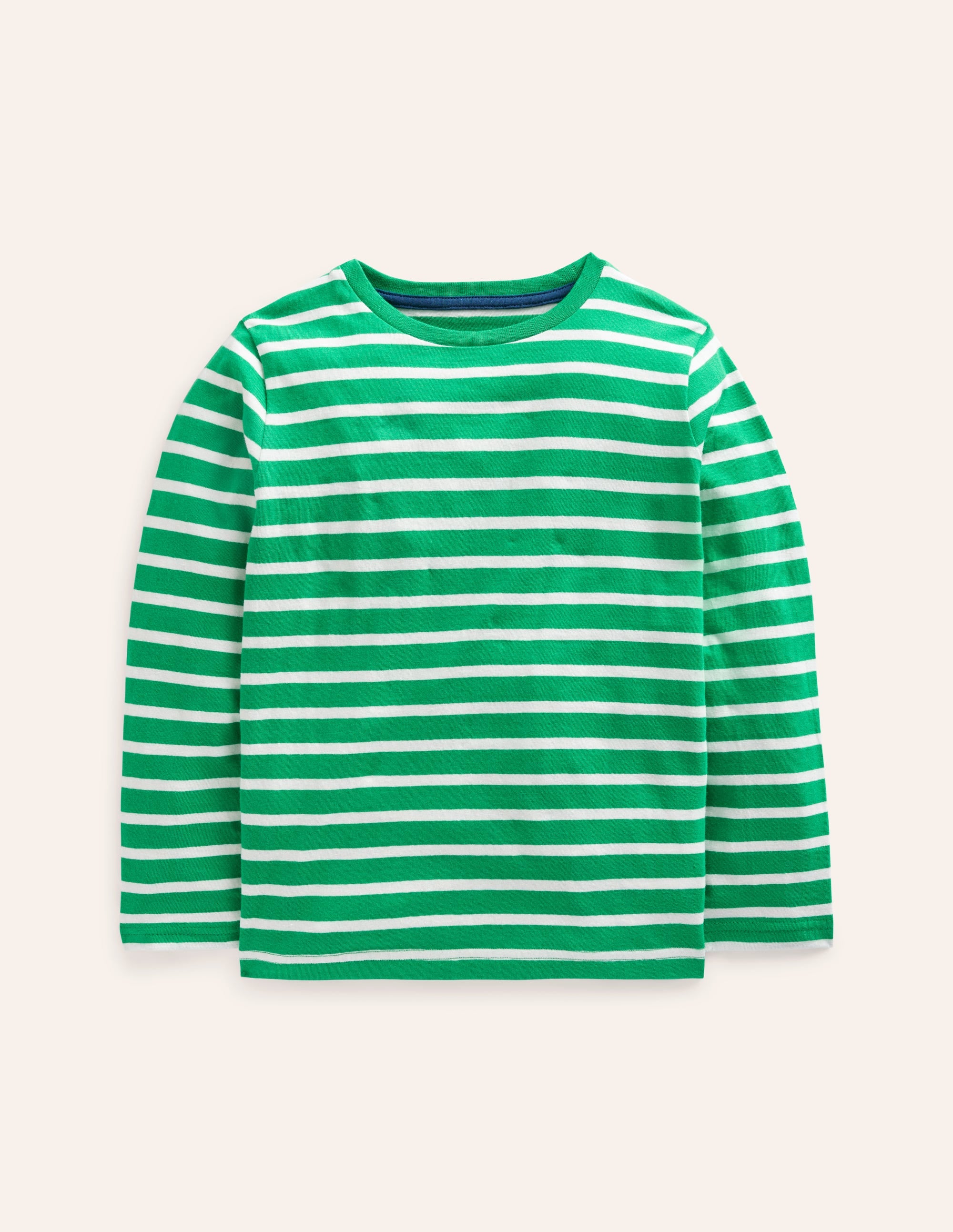 Everyday Breton T-Shirt-Highland Green/Grey Marl - Image 1