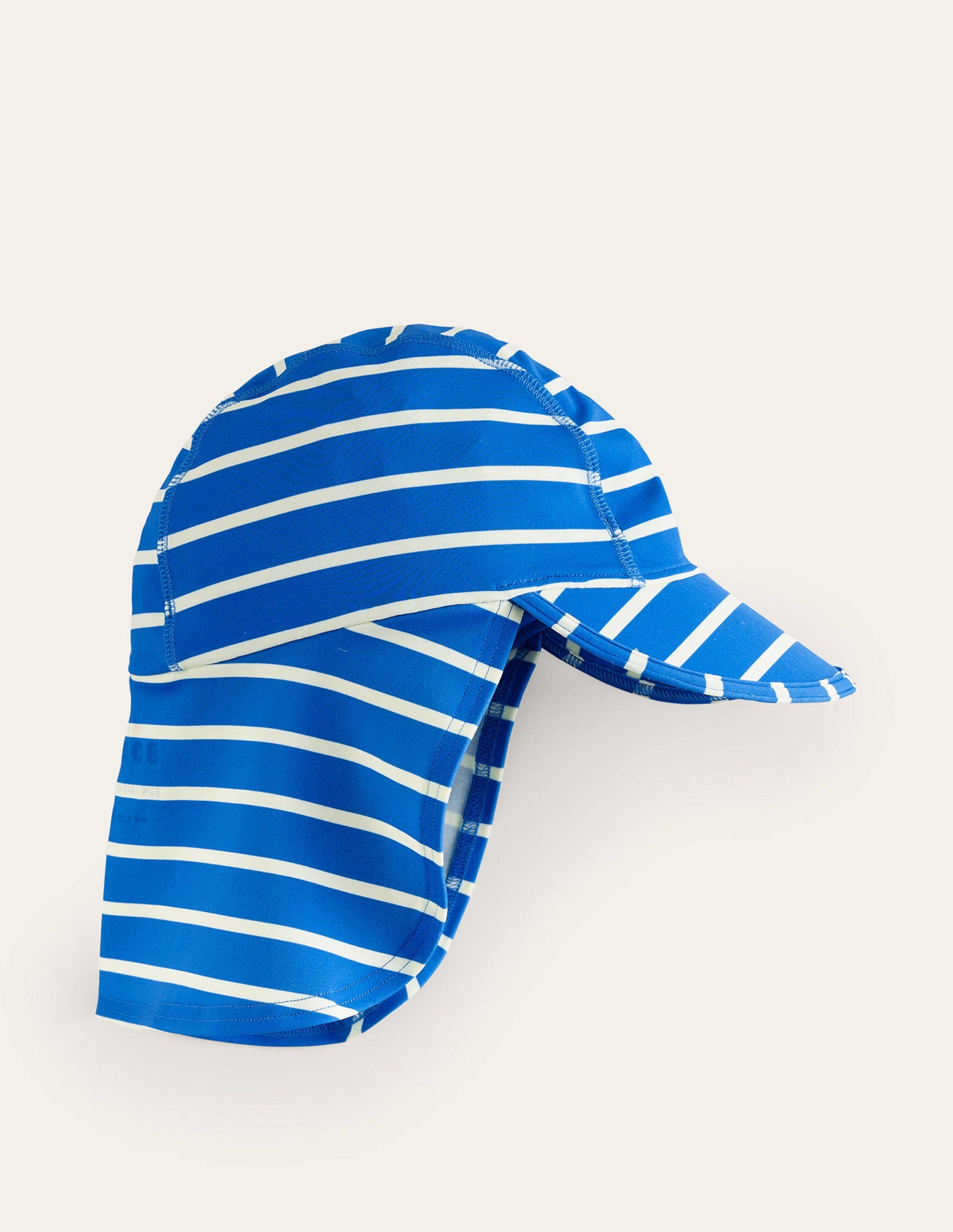 Sun Safe Swim Hat-Blue Stripe-1