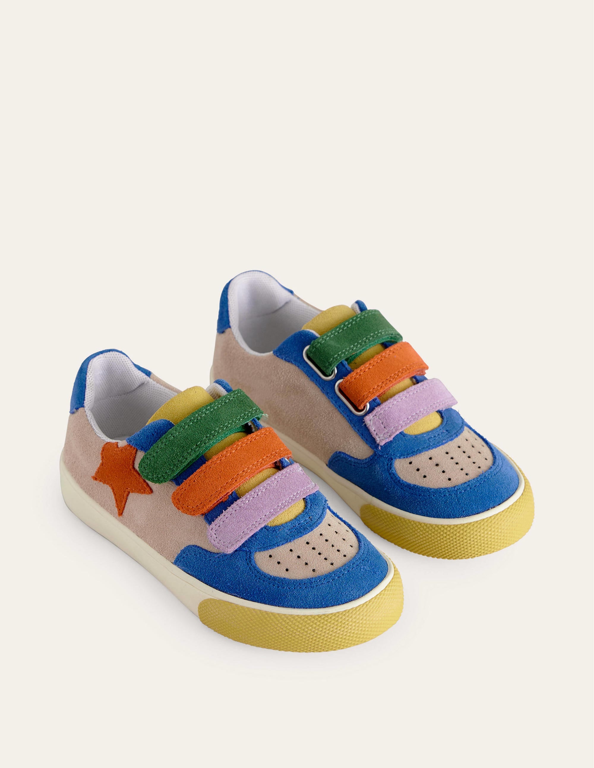Leather Low Tops-Multi Colourblock Star - Image 2