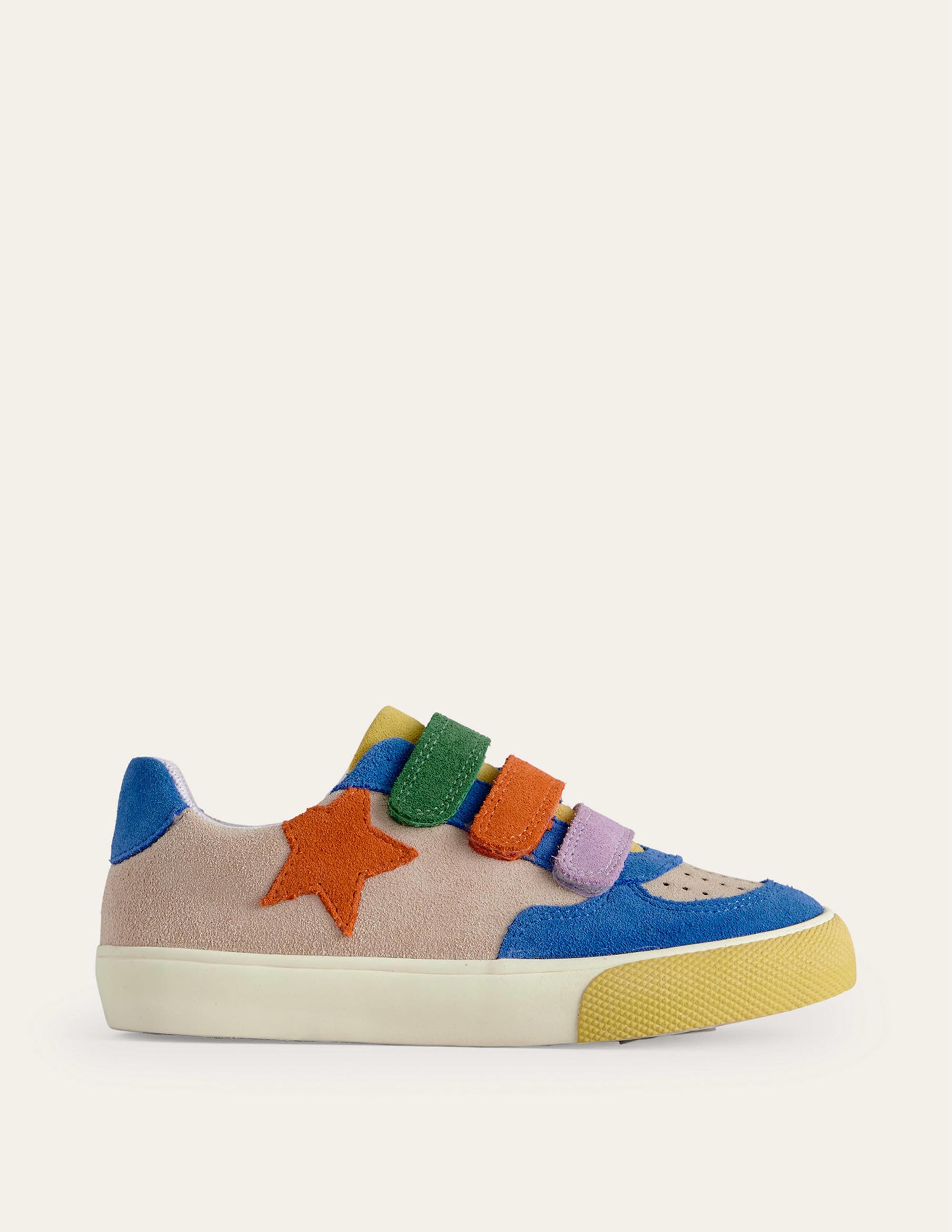 Leather Low Tops-Multi Colourblock Star - Image 1