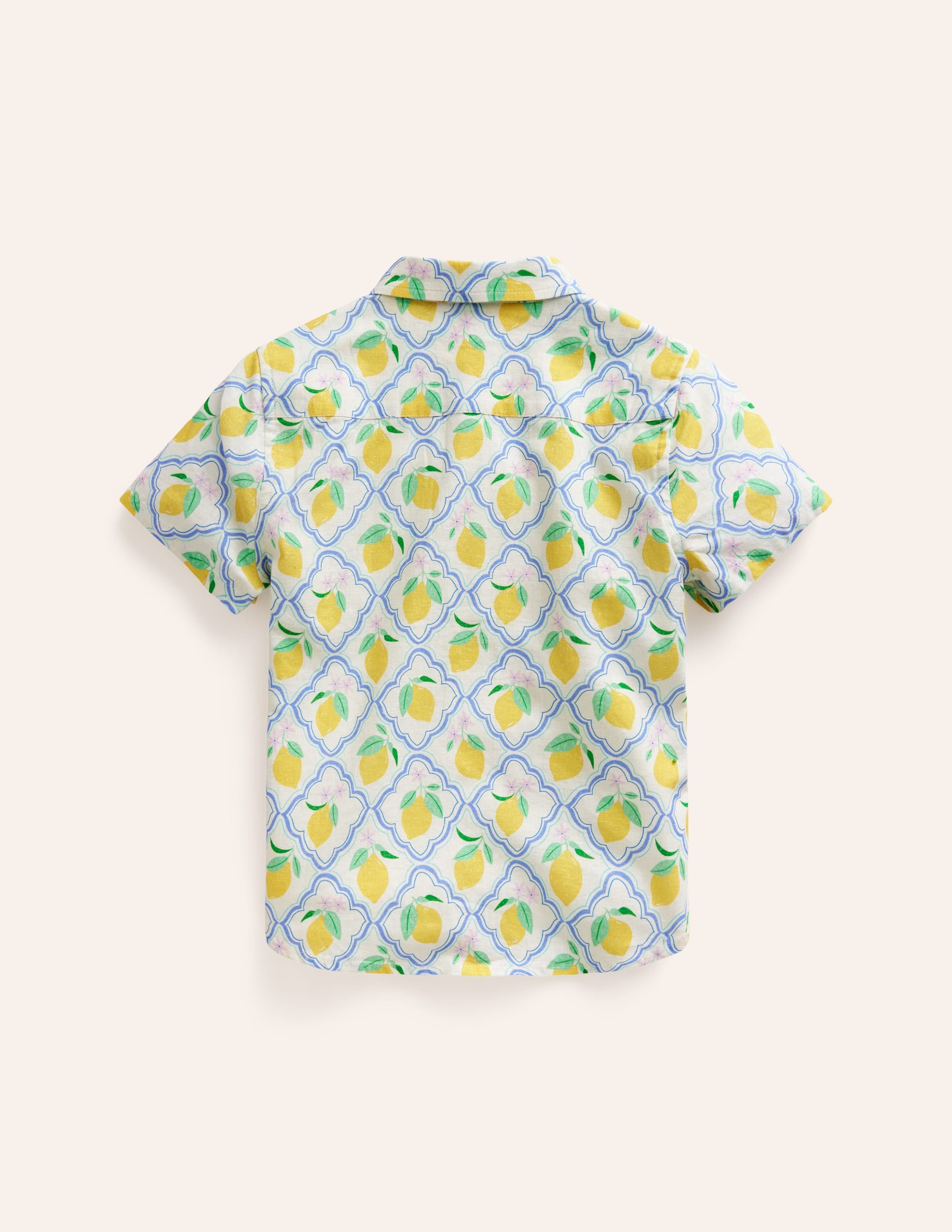 Cotton Linen Shirt-Yellow Lemon Gove - Image 6