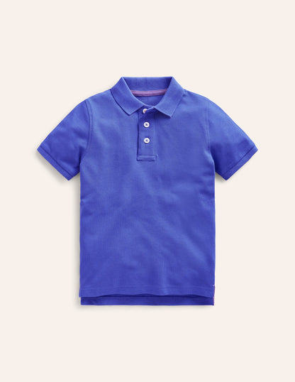 Piqué Polo Shirt-Blue Heron