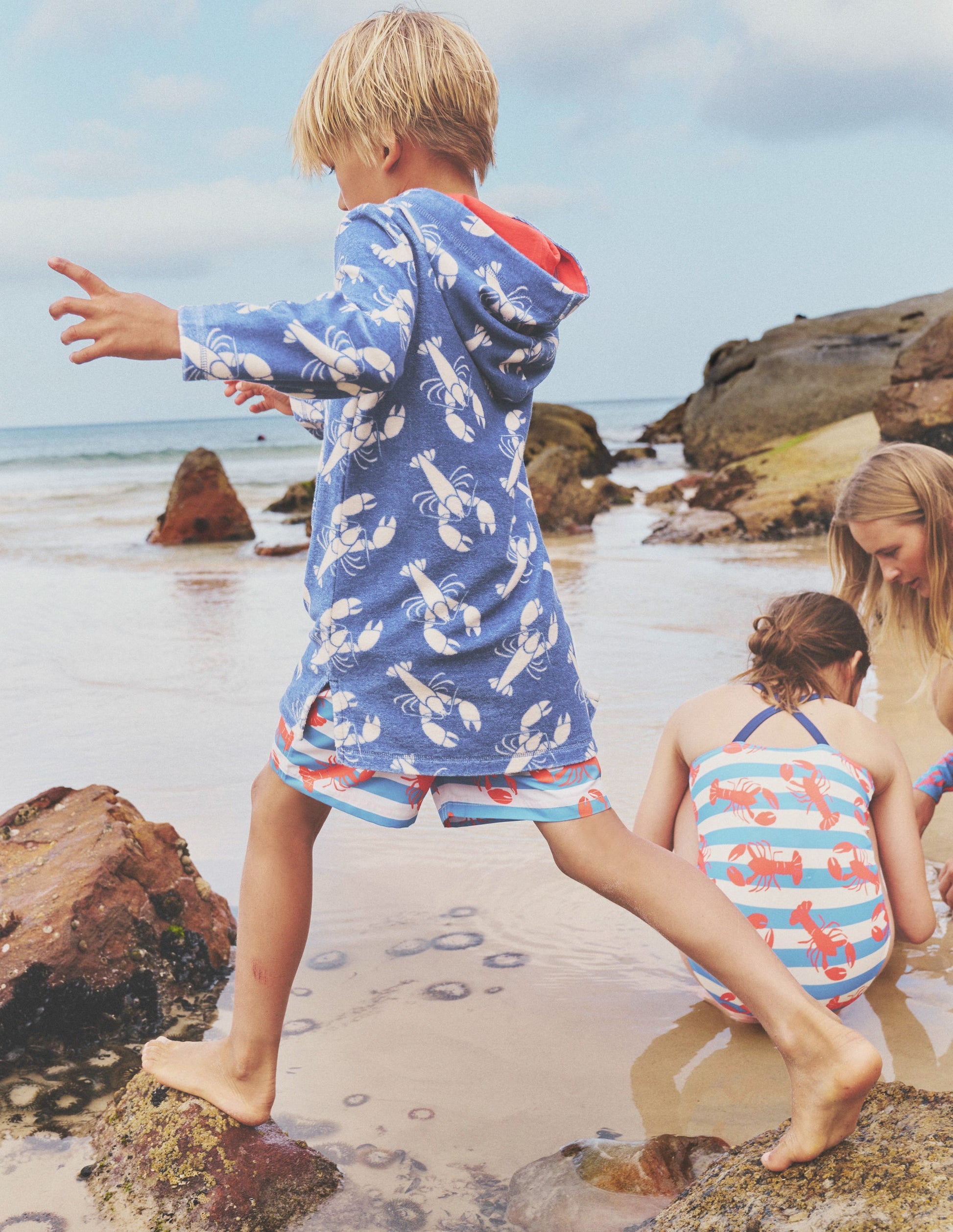 Towelling Throw-on-Navy Lobster-4