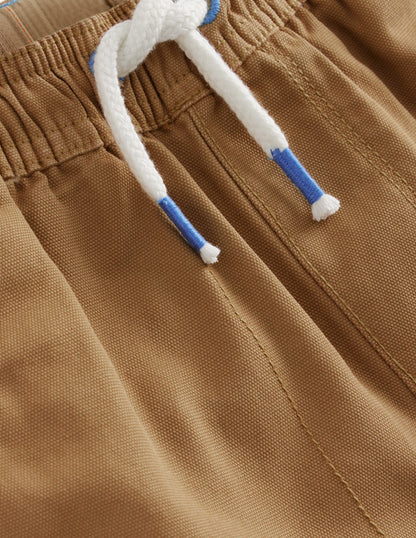 Pull-on Drawstring Shorts-Hazelnut Brown