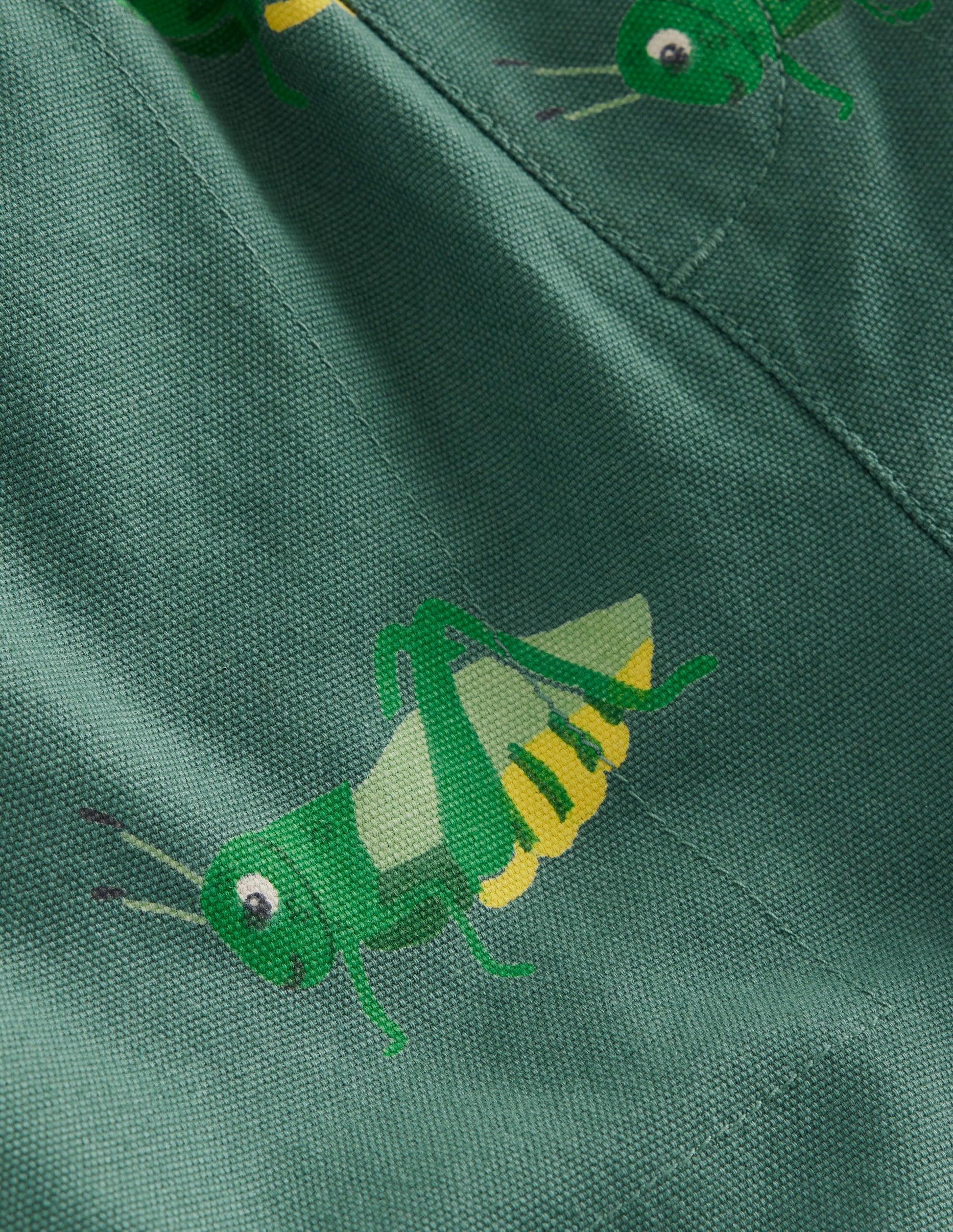 Pull-on Drawstring Shorts-Pea Green Grasshopper-3