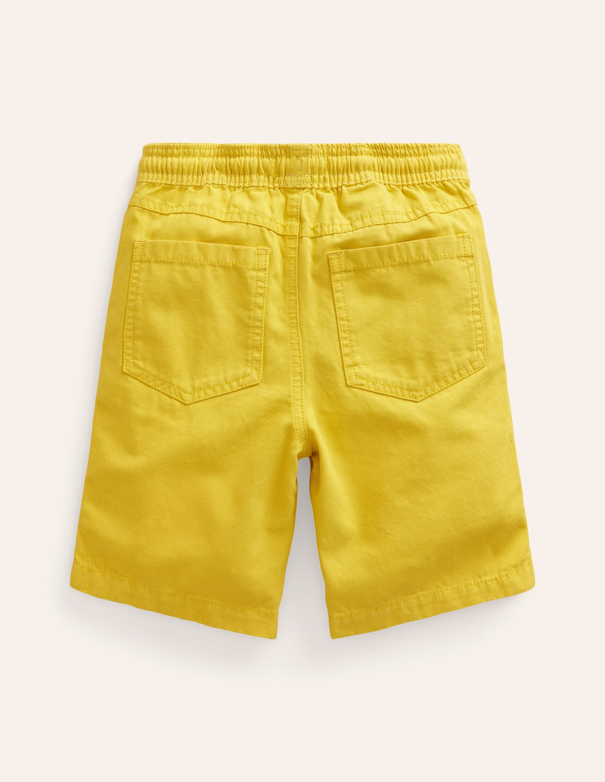 Pull-on Drawstring Shorts-Lemon Yellow-2
