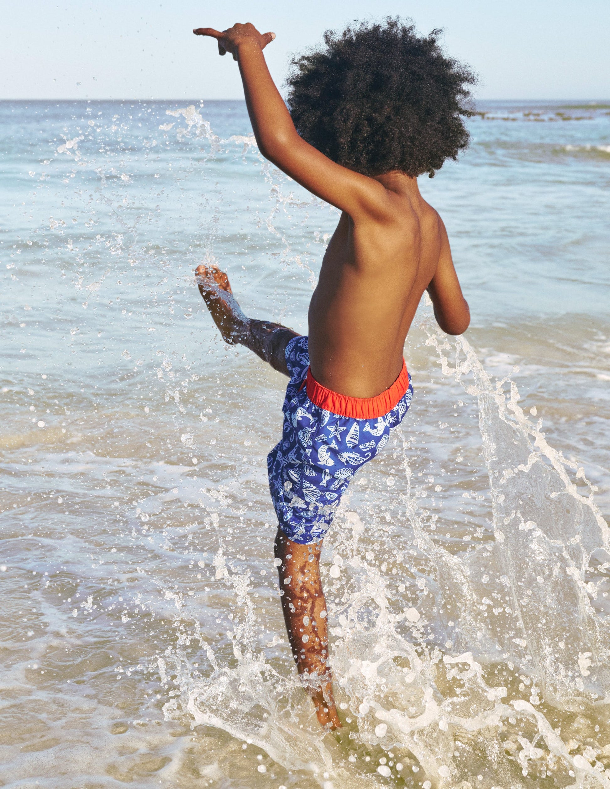 Swim Shorts-Sapphire Blue Seashore-4