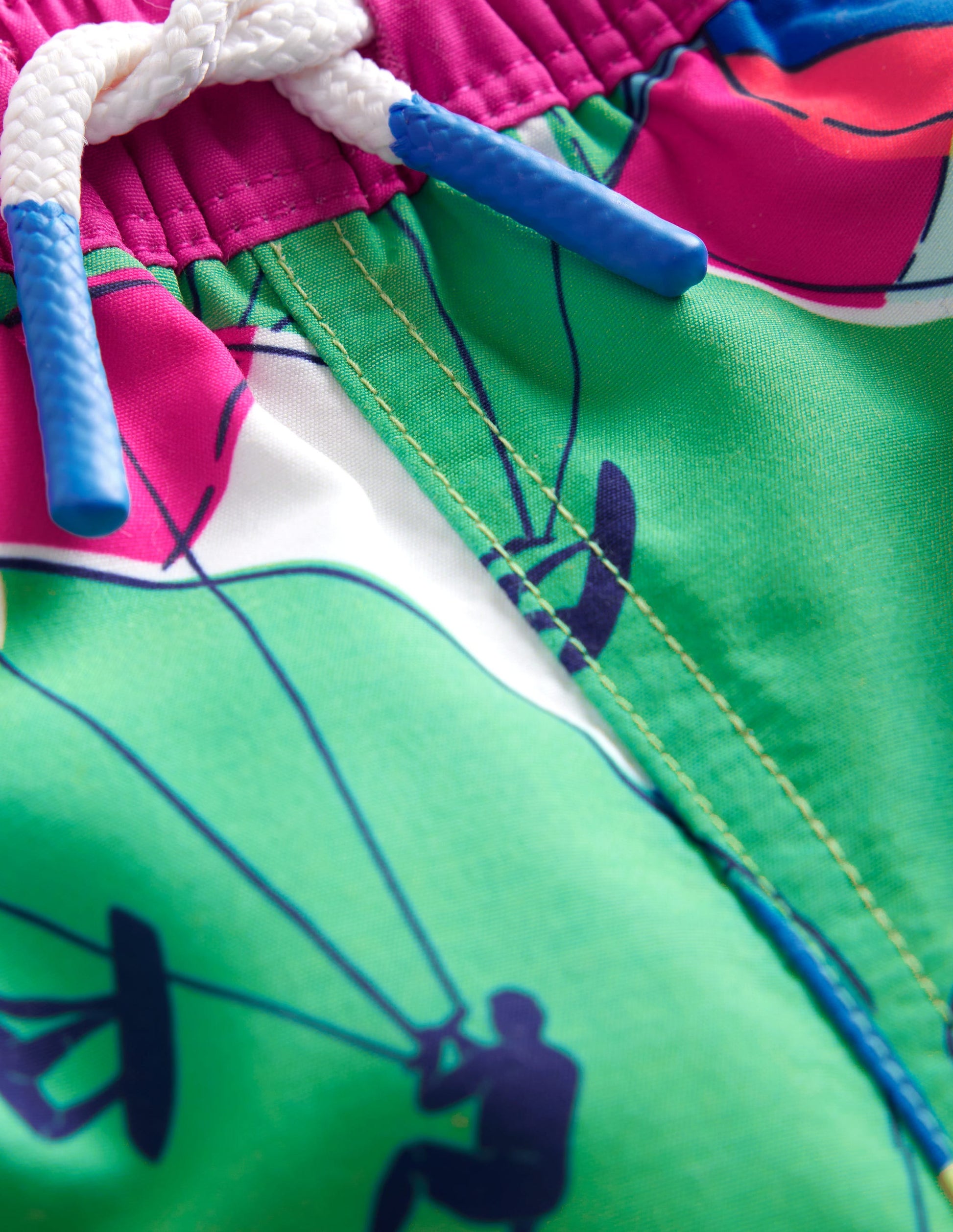Swim Shorts-Pea Green Kite Surfers-3