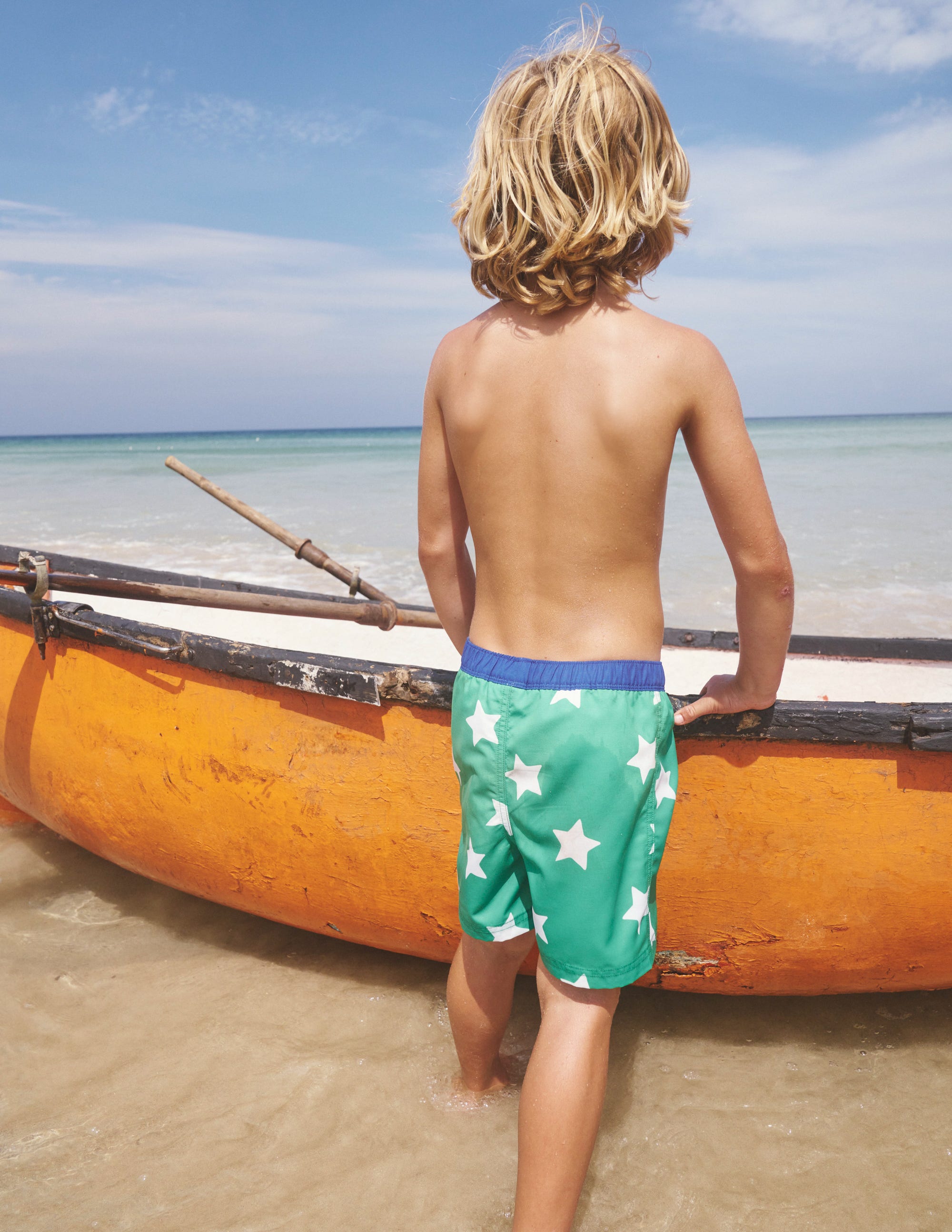 Swim Shorts-Sapling Green Star - Image 4