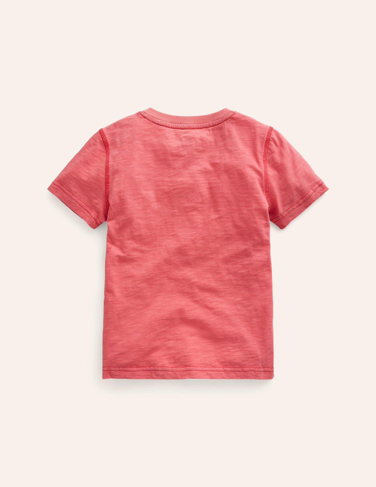 Washed Cotton Henley T-shirt-Jam Red-2