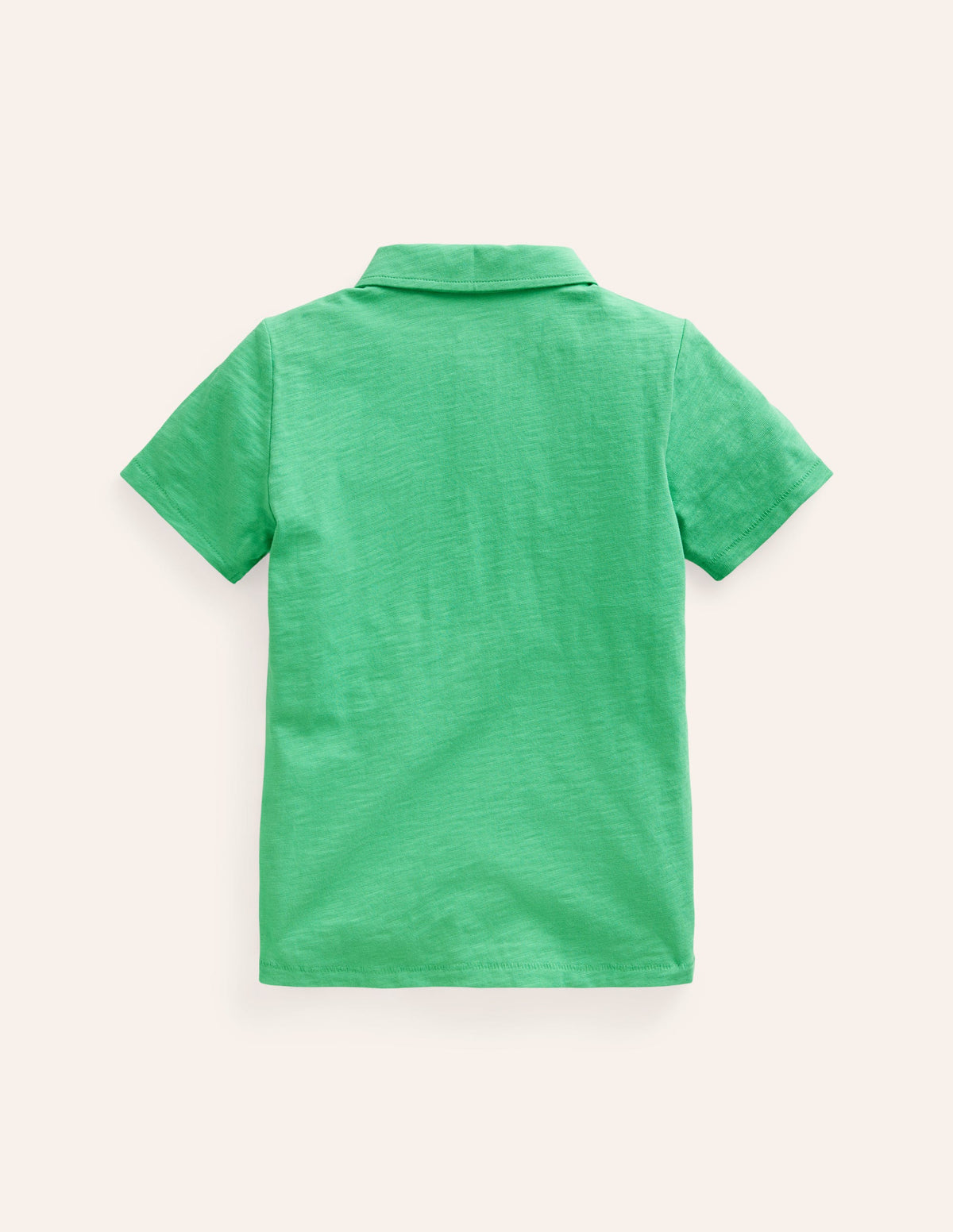 Slub Polo Shirt-Pea Green-2