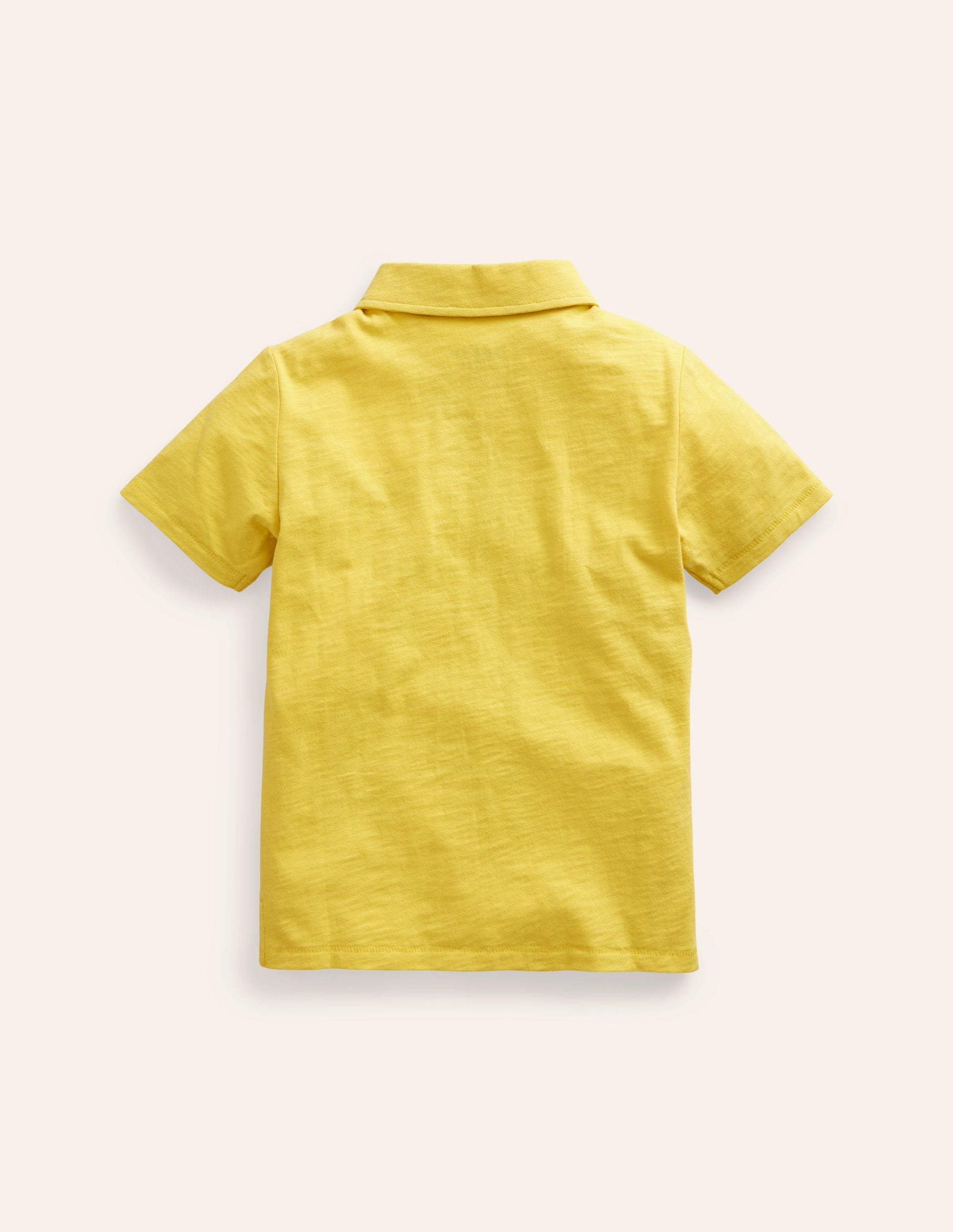 Slub Polo Shirt-Lemon Yellow-2