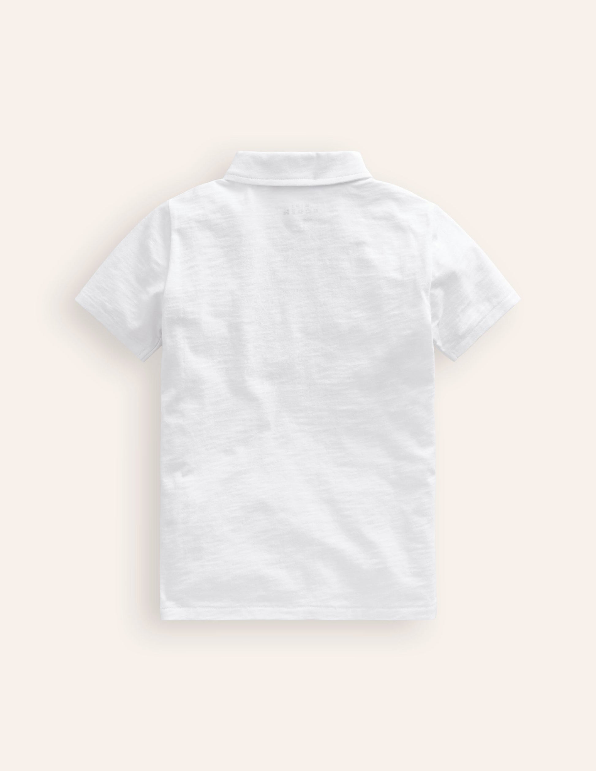 Slub Polo Shirt-White-2
