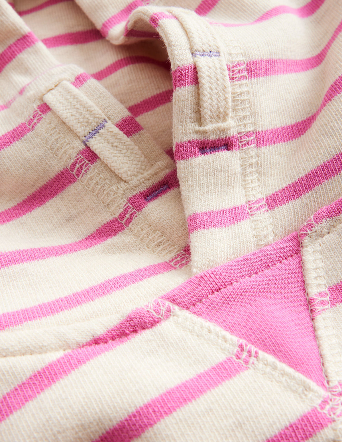 Cosy Relaxed Hoodie-Oatmeal Marl/Pink-3