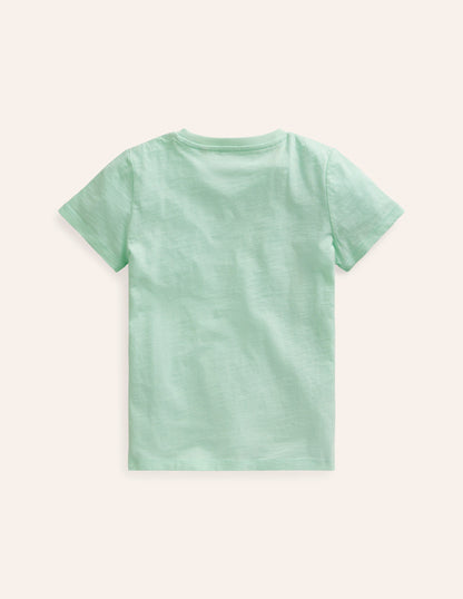 Washed Slub T-shirt-Aloha Green