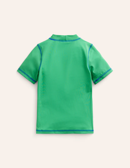 Short Sleeve Rash Guard-Pea Green