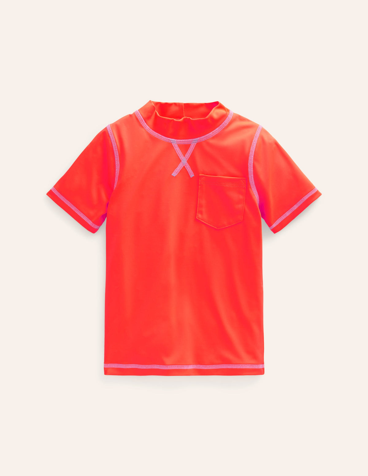 Short Sleeve Rash Guard-Paradise Orange - Image 1