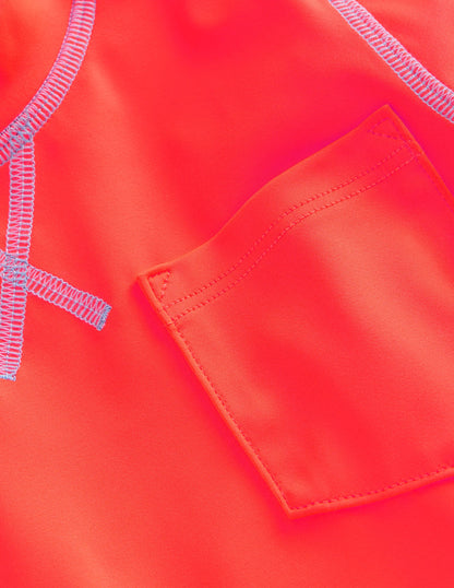 Short Sleeve Rash Guard-Paradise Orange