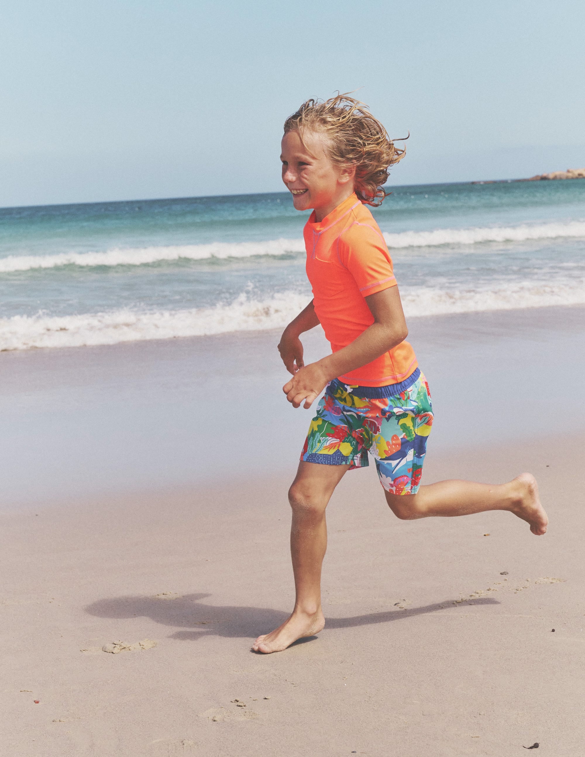 Short Sleeve Rash Guard-Paradise Orange - Image 4