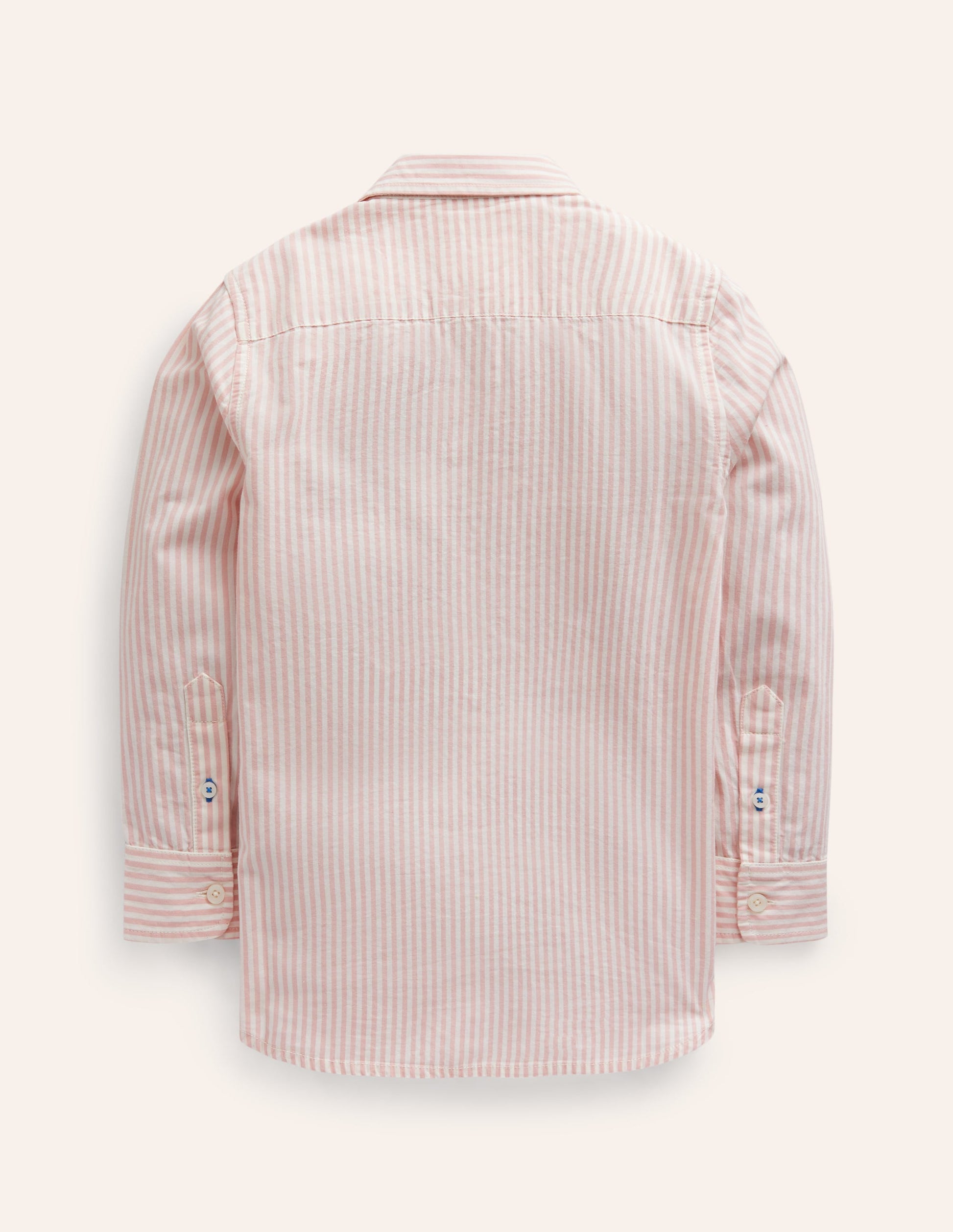 Cotton Shirt-French Pink/ Ivory Stripe-2