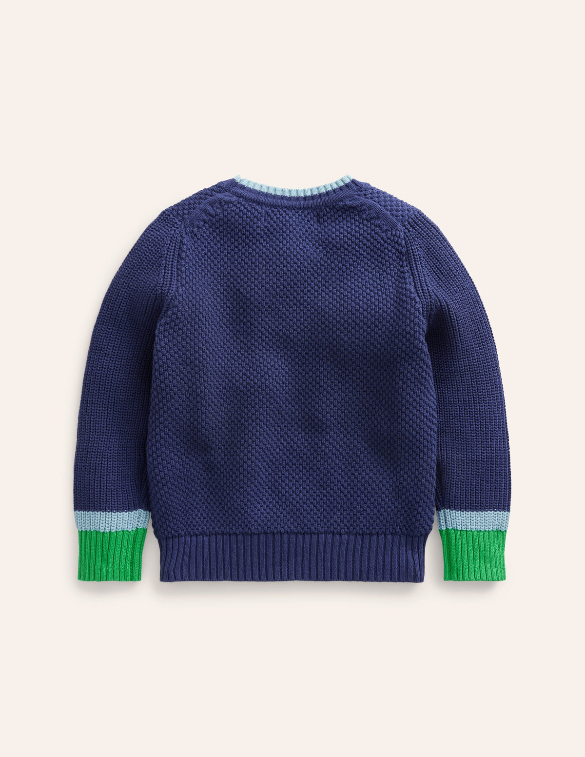Chunky Cotton Sweater-College Navy-2