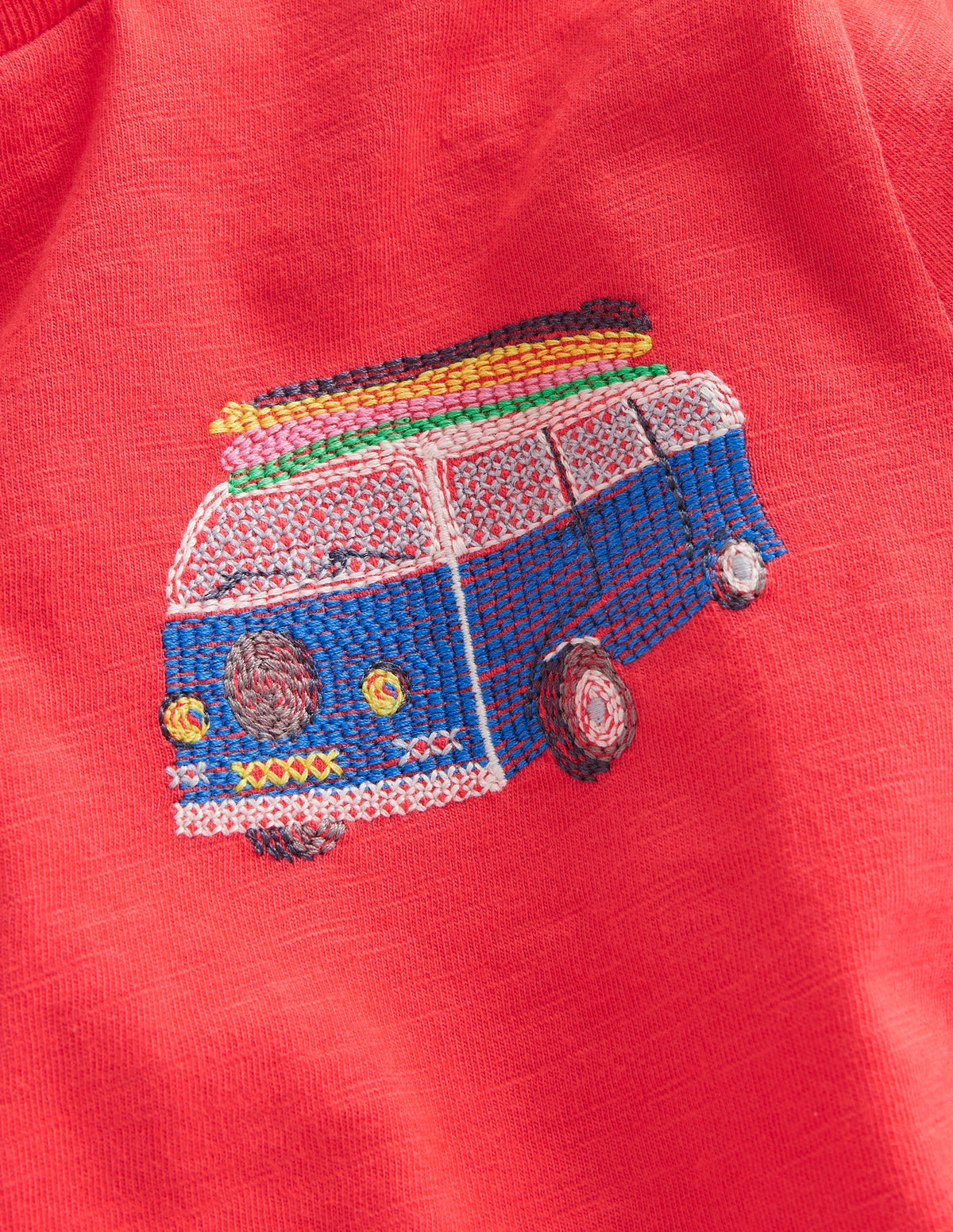 Superstitch Logo T-Shirt-Jam Red Campervan-3