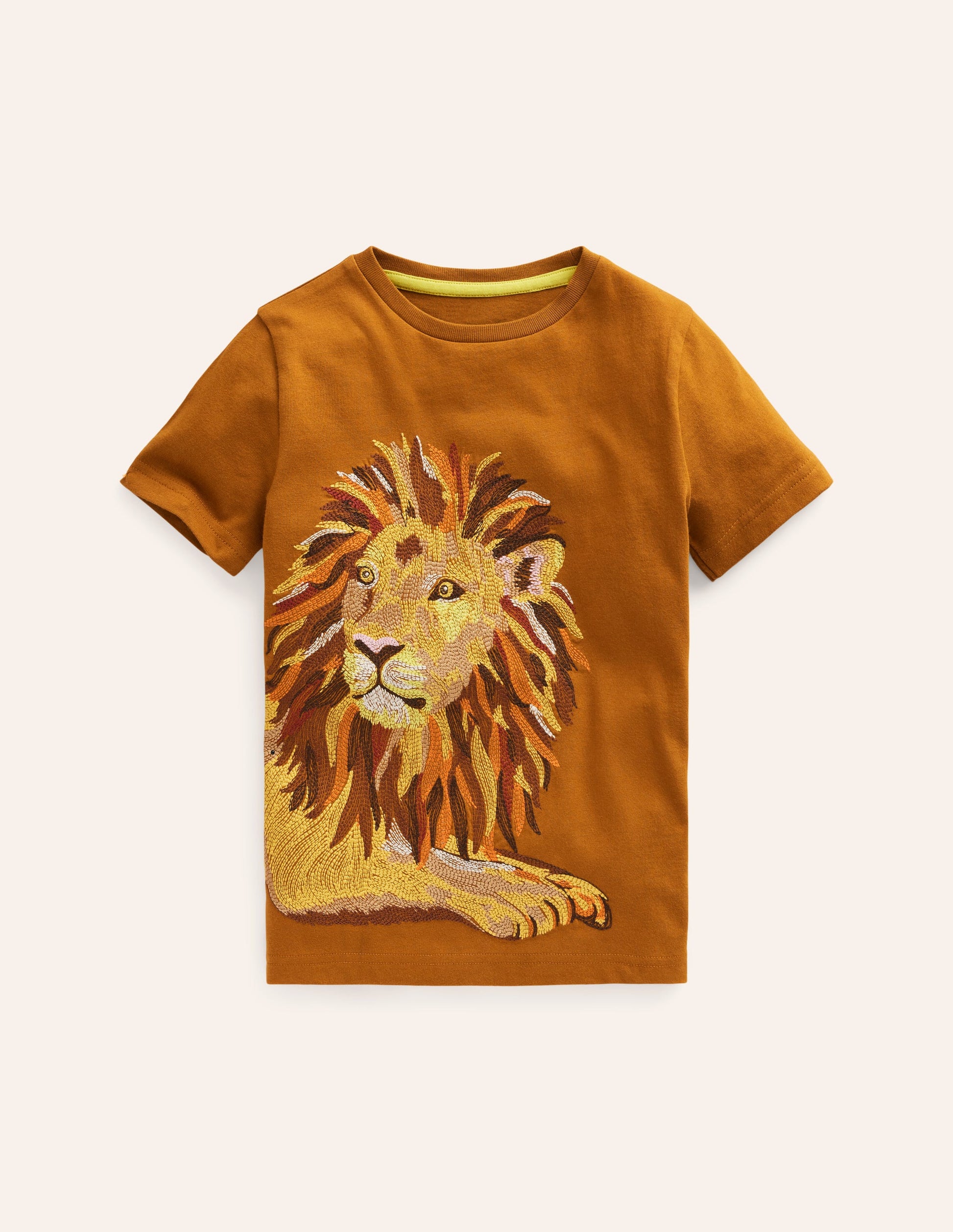 Superstitch Animal T-shirt-Roasted Chestnut Lion-1
