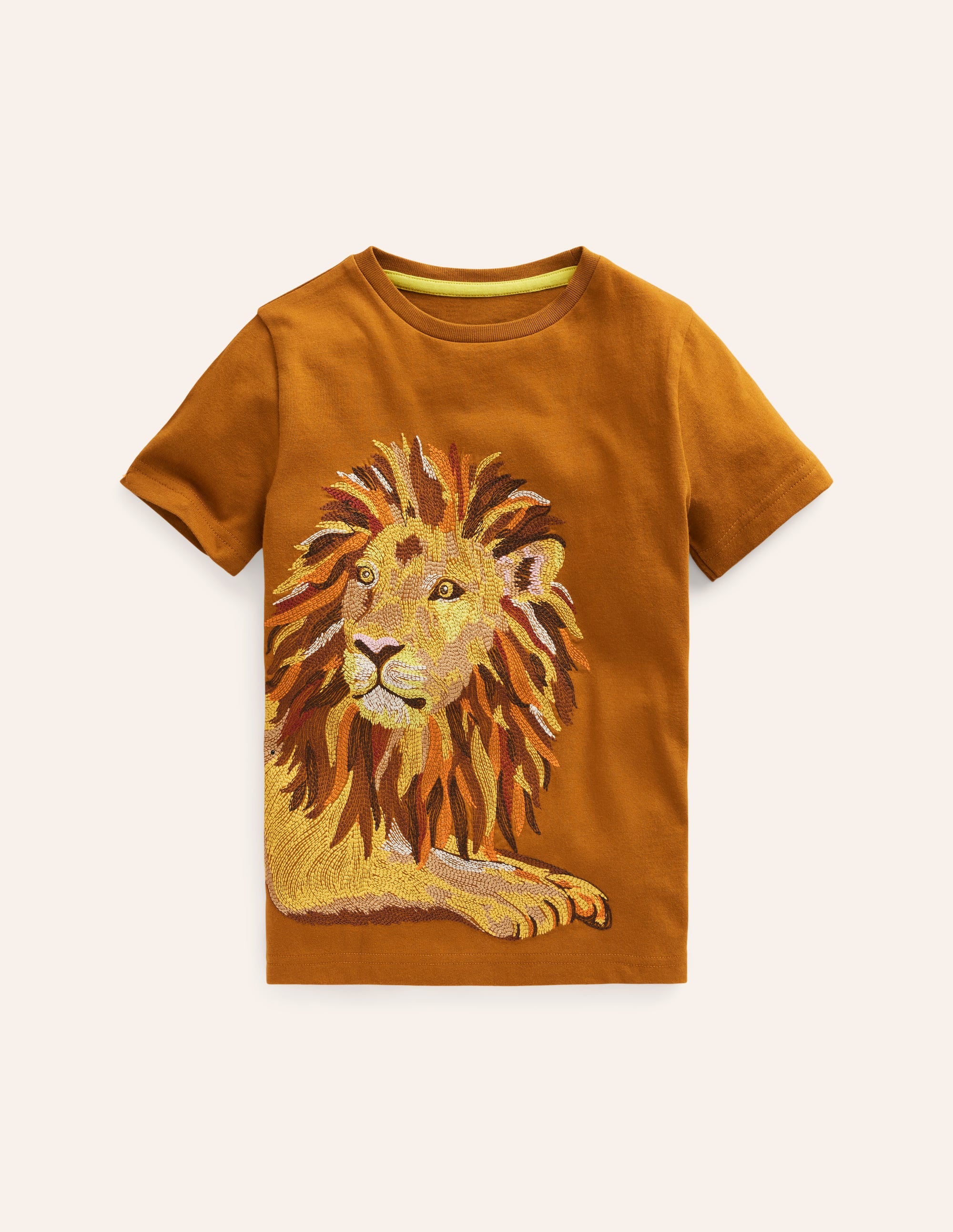 Superstitch Animal T-shirt-Roasted Chestnut Lion - Image 1