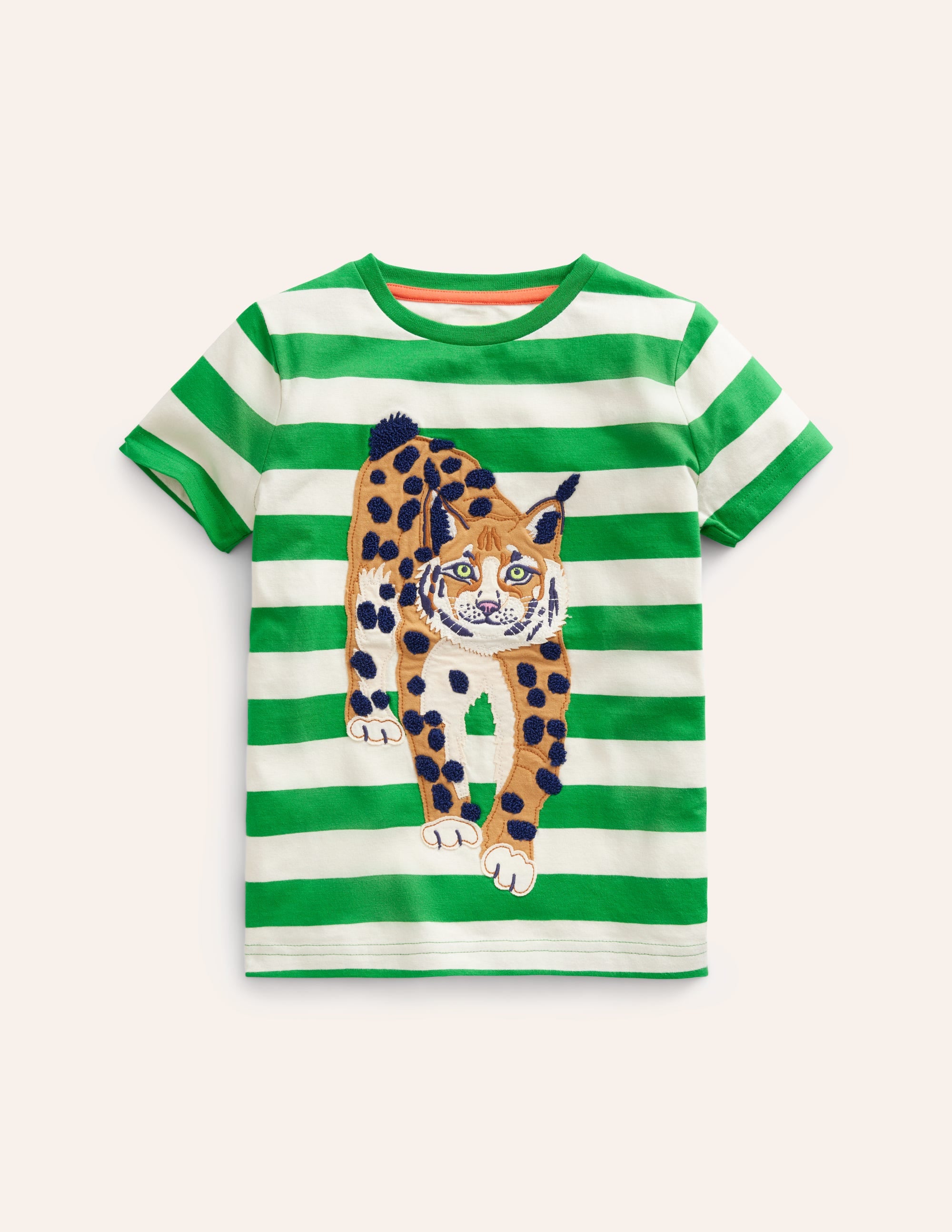 Big Appliqué Logo T-shirt-Runner Bean Green/ Ivory Lynx - Image 1
